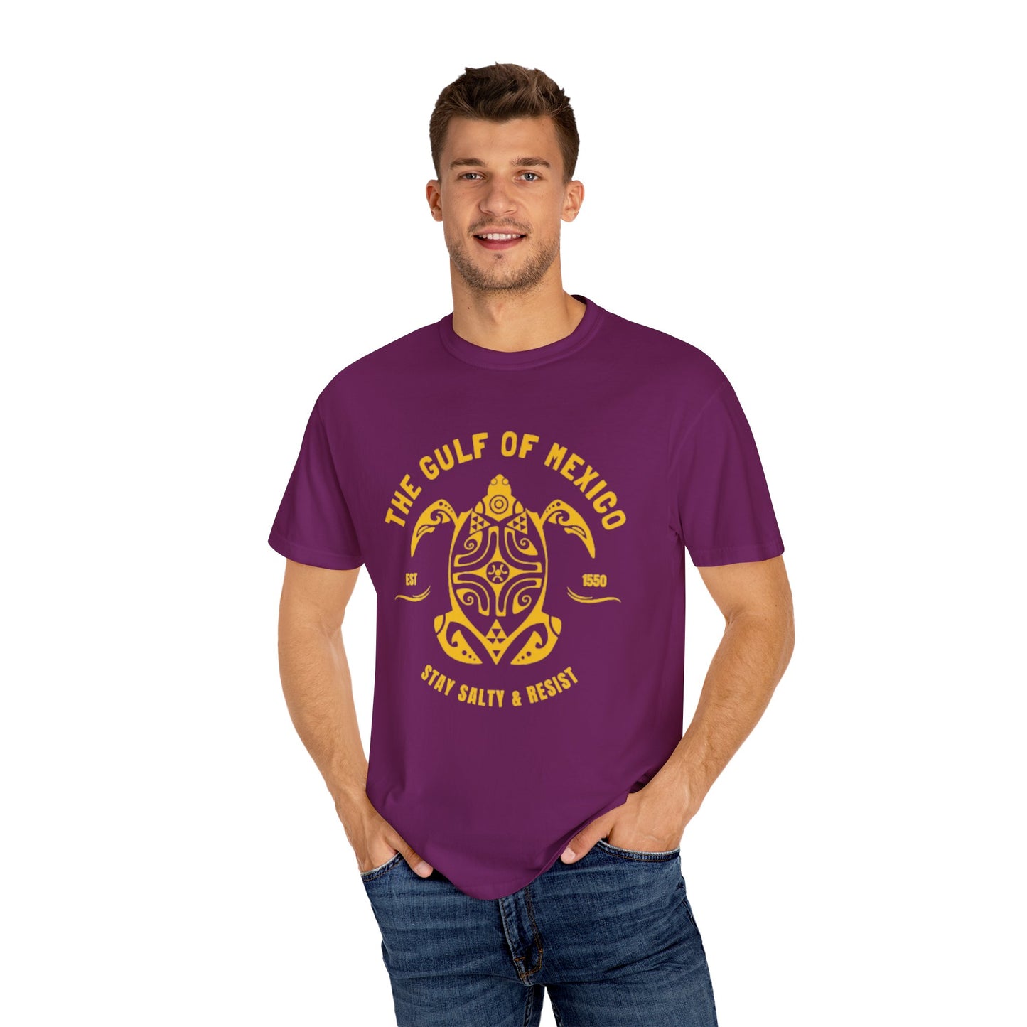 Gulf of Mexico Graphic T-Shirt (Gold Text)