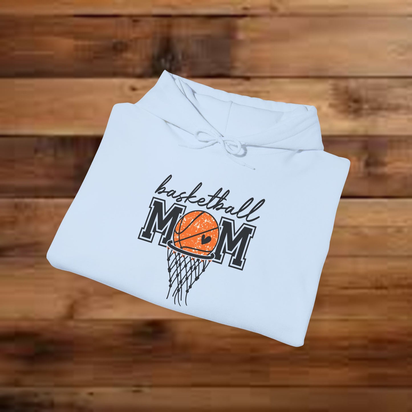 Basketball MOM with Net (Unisex Heavy Blend™ Hooded Sweatshirt)