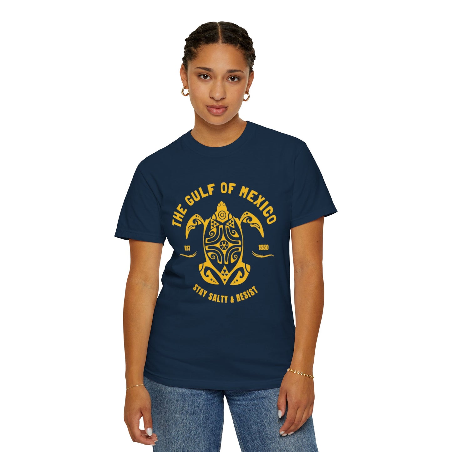 Gulf of Mexico Graphic T-Shirt (Gold Text)