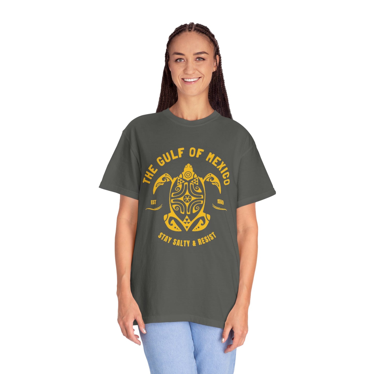 Gulf of Mexico Graphic T-Shirt (Gold Text)