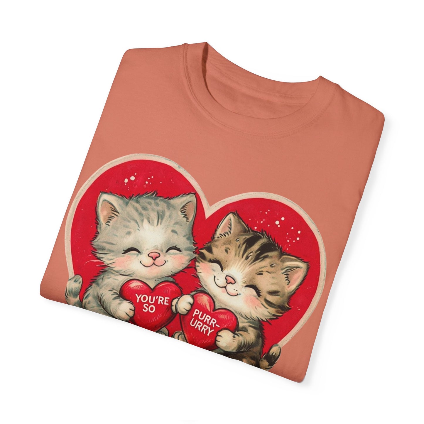 Kitten Valentine - Unisex Garment-Dyed T-shirt