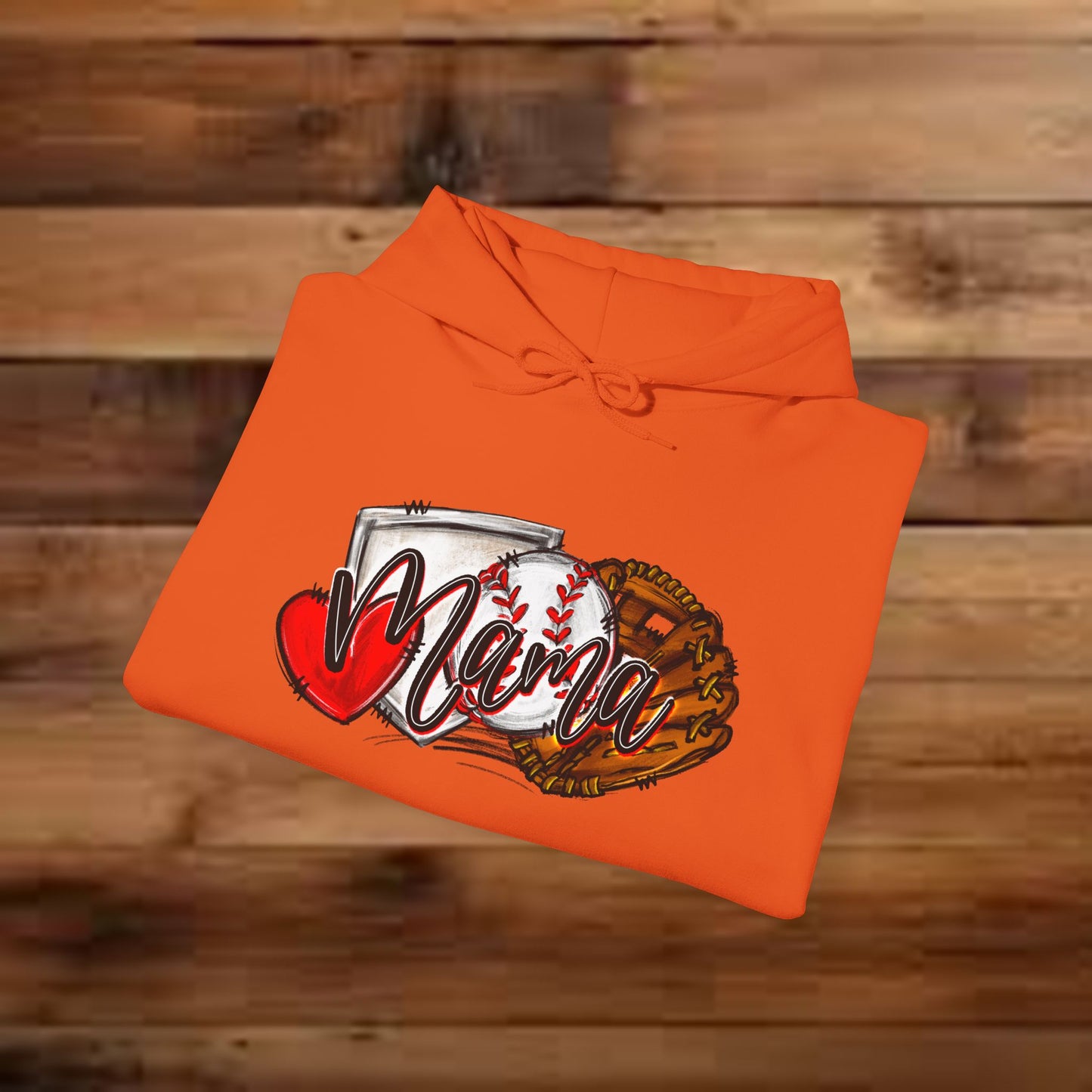 Baseball MAMA (Sketched artwork - Unisex Heavy Blend™ Hooded Sweatshirt)