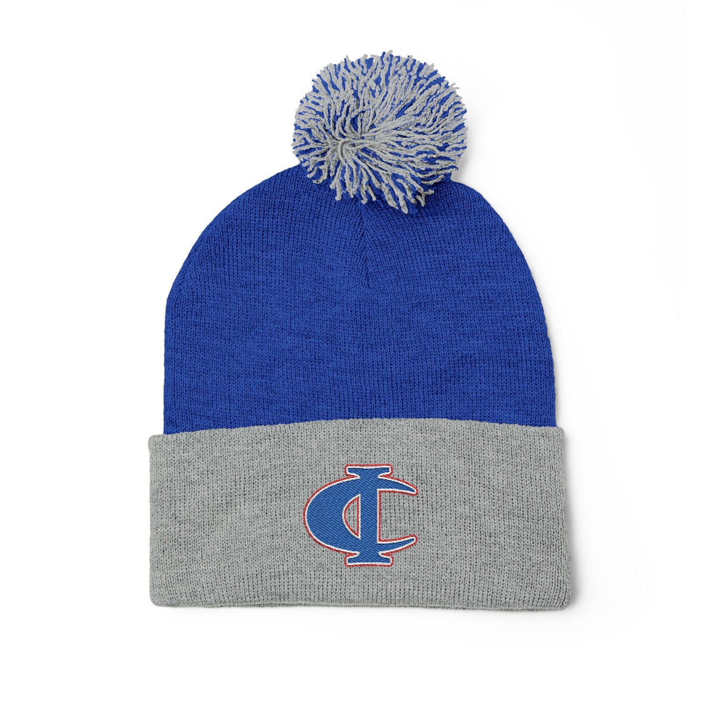 C-I Bluejackets - Embroidered Beanie w/Pom-Pom