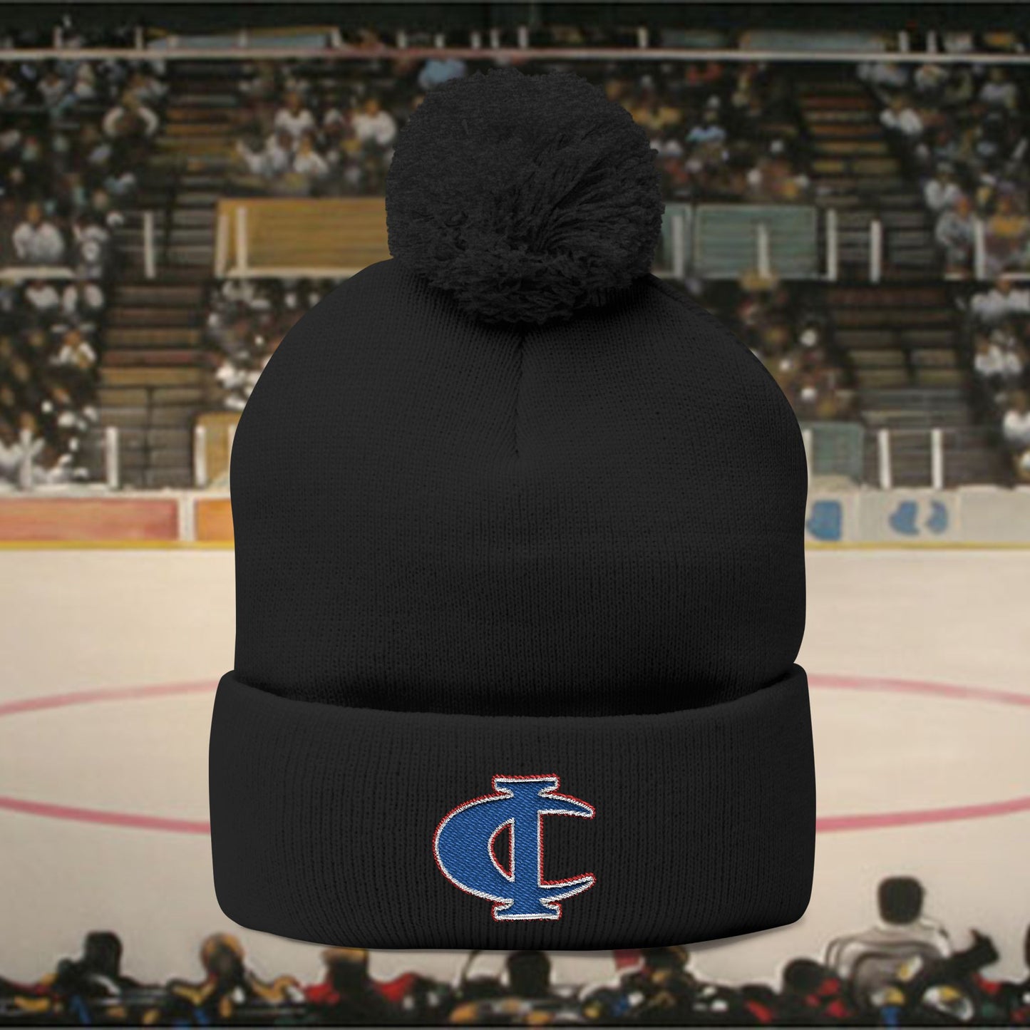 C-I Bluejackets - Embroidered Beanie w/Pom-Pom