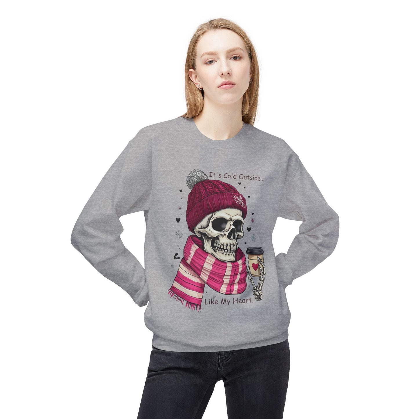 Cold Heart Crewneck - Unisex Midweight Softstyle Fleece Crewneck Sweatshirt