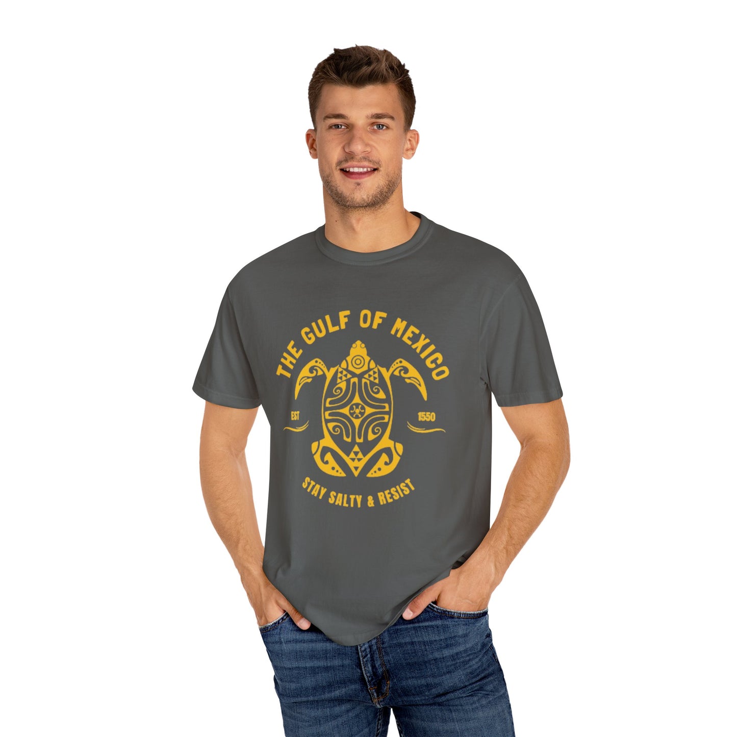 Gulf of Mexico Graphic T-Shirt (Gold Text)