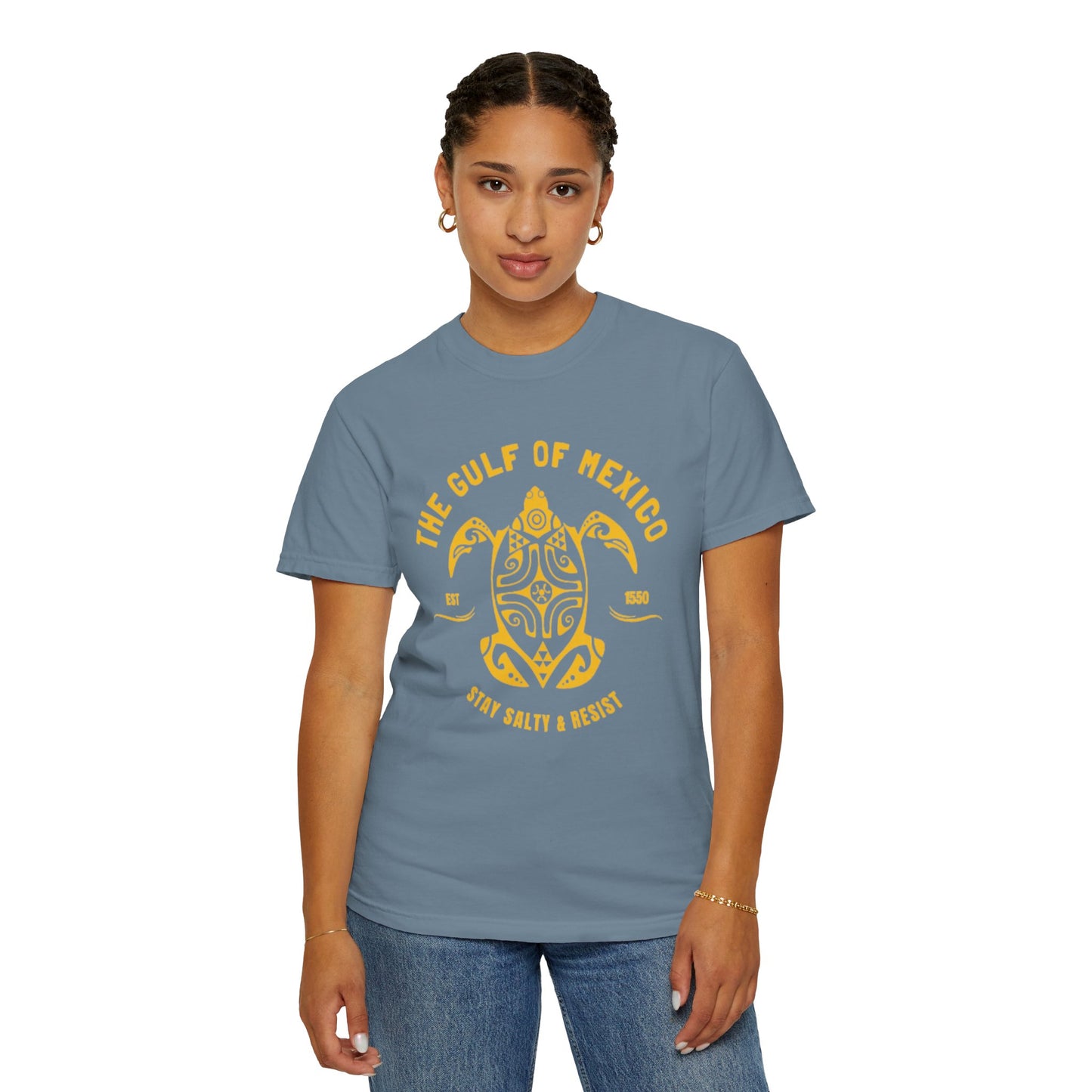 Gulf of Mexico Graphic T-Shirt (Gold Text)