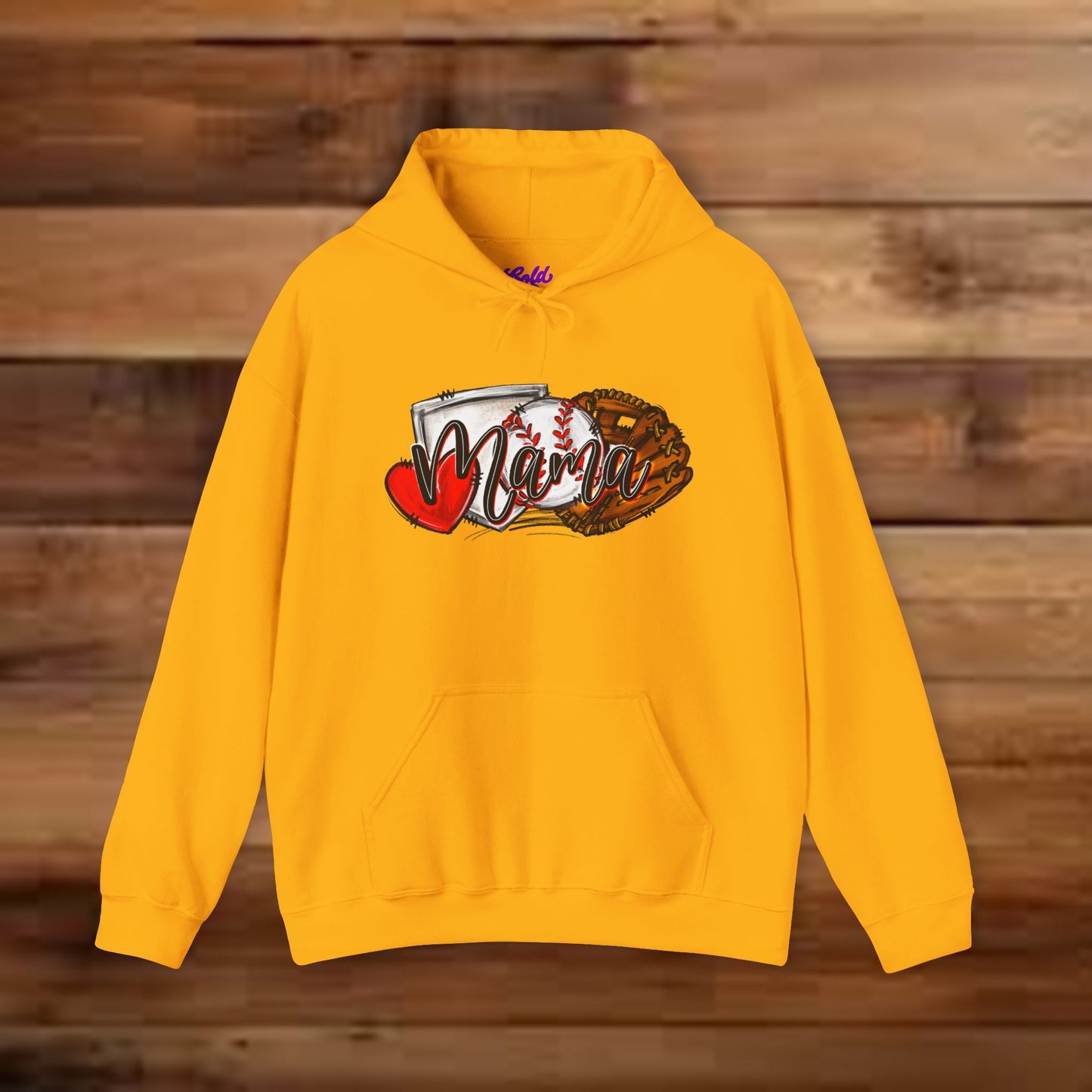 Baseball MAMA (Sketched artwork - Unisex Heavy Blend™ Hooded Sweatshirt)