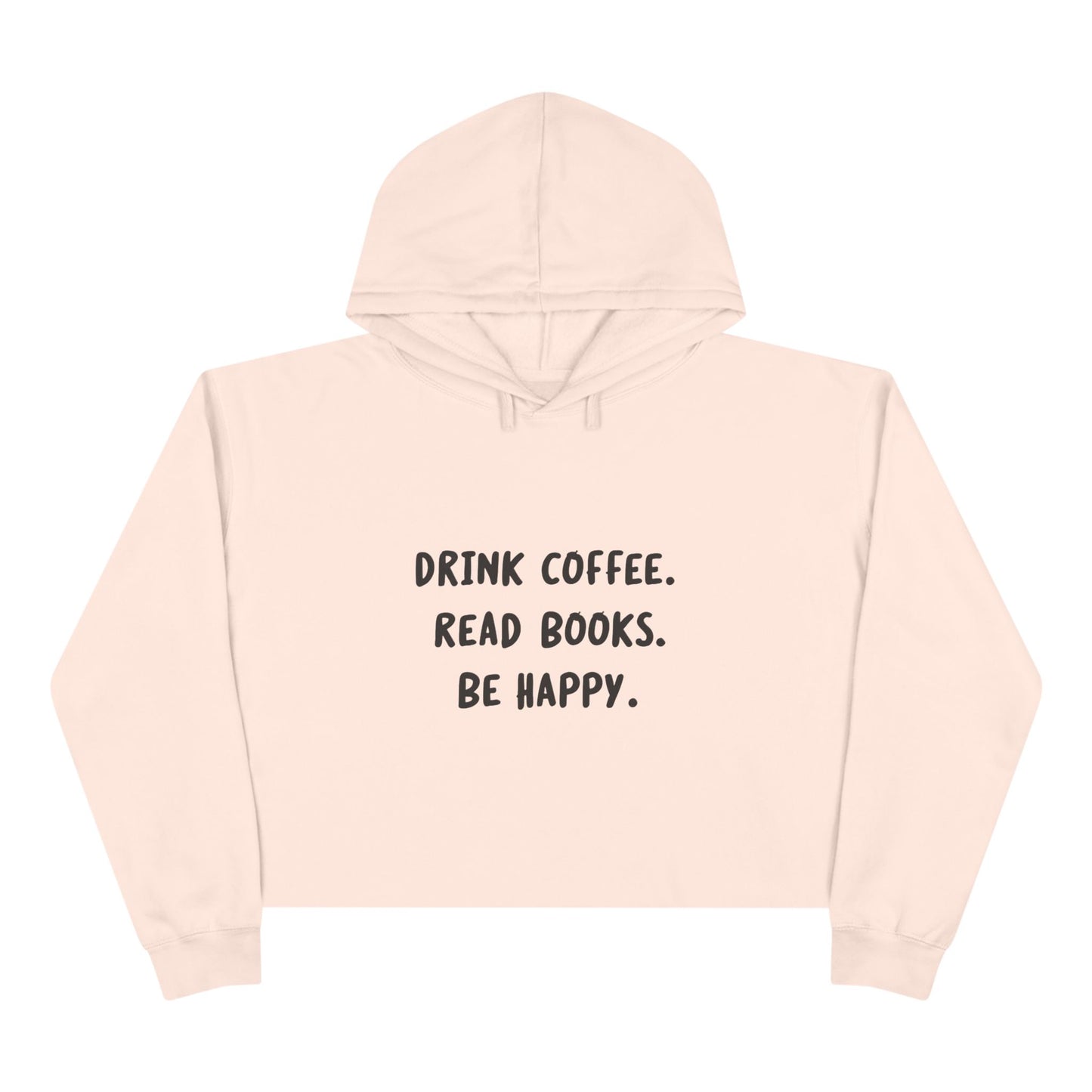 Coffee & Books = Happiness Crop Hoodie