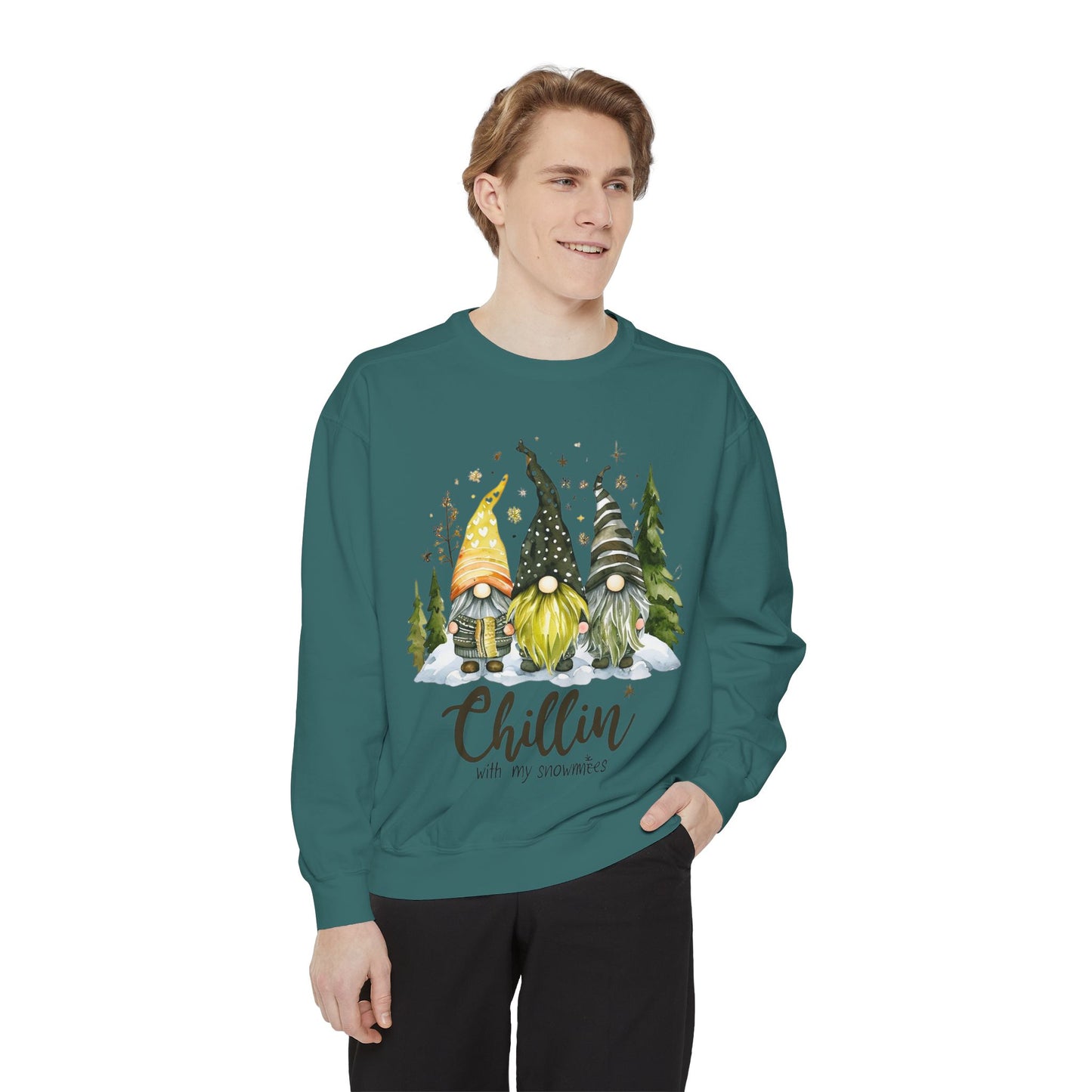 Chillin' Snowmies - Unisex Garment-Dyed Sweatshirt