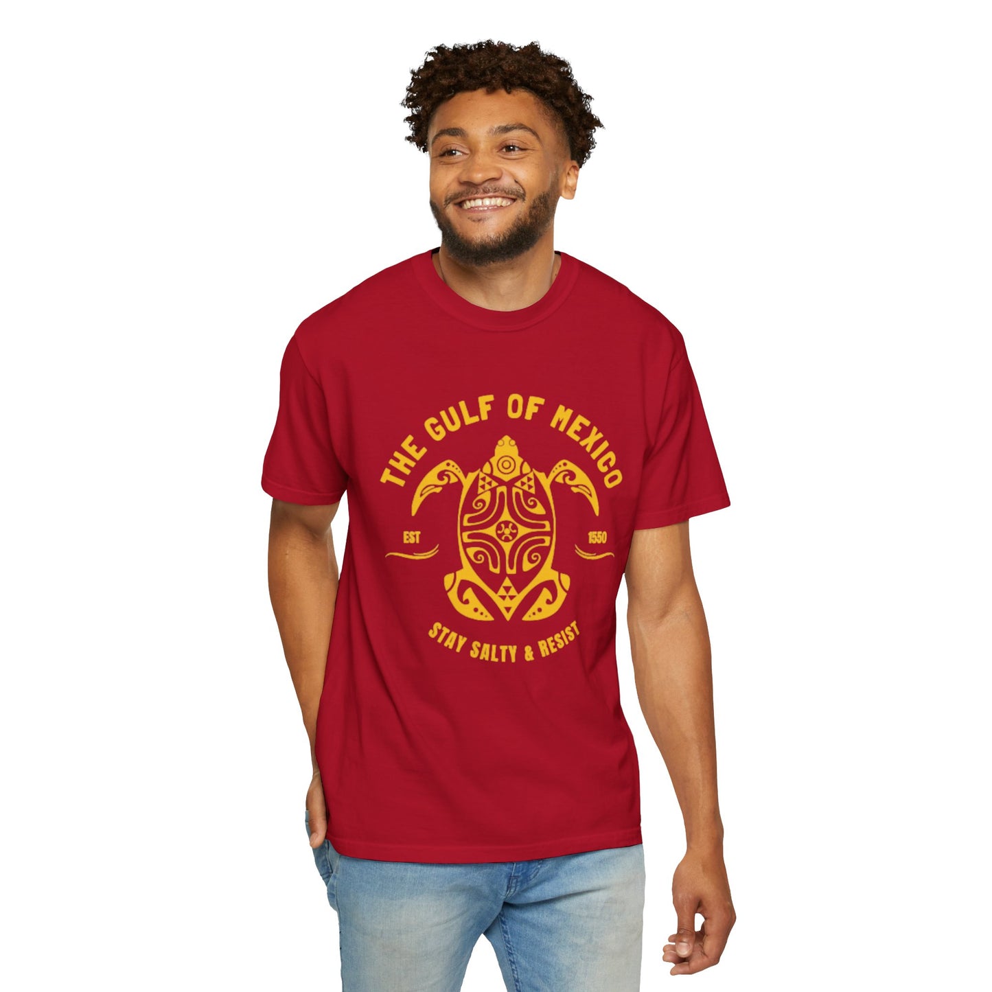 Gulf of Mexico Graphic T-Shirt (Gold Text)