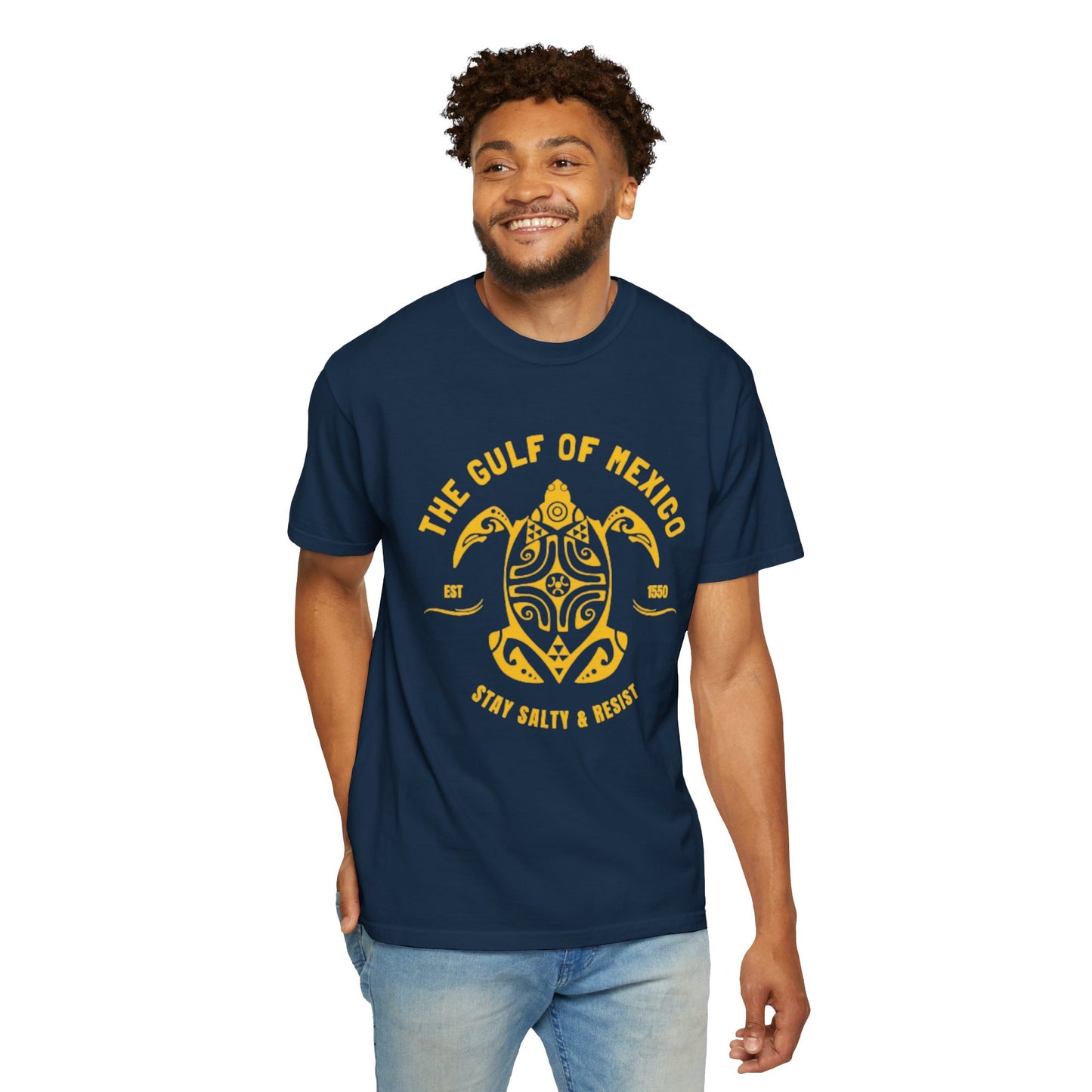 Gulf of Mexico Graphic T-Shirt (Gold Text)