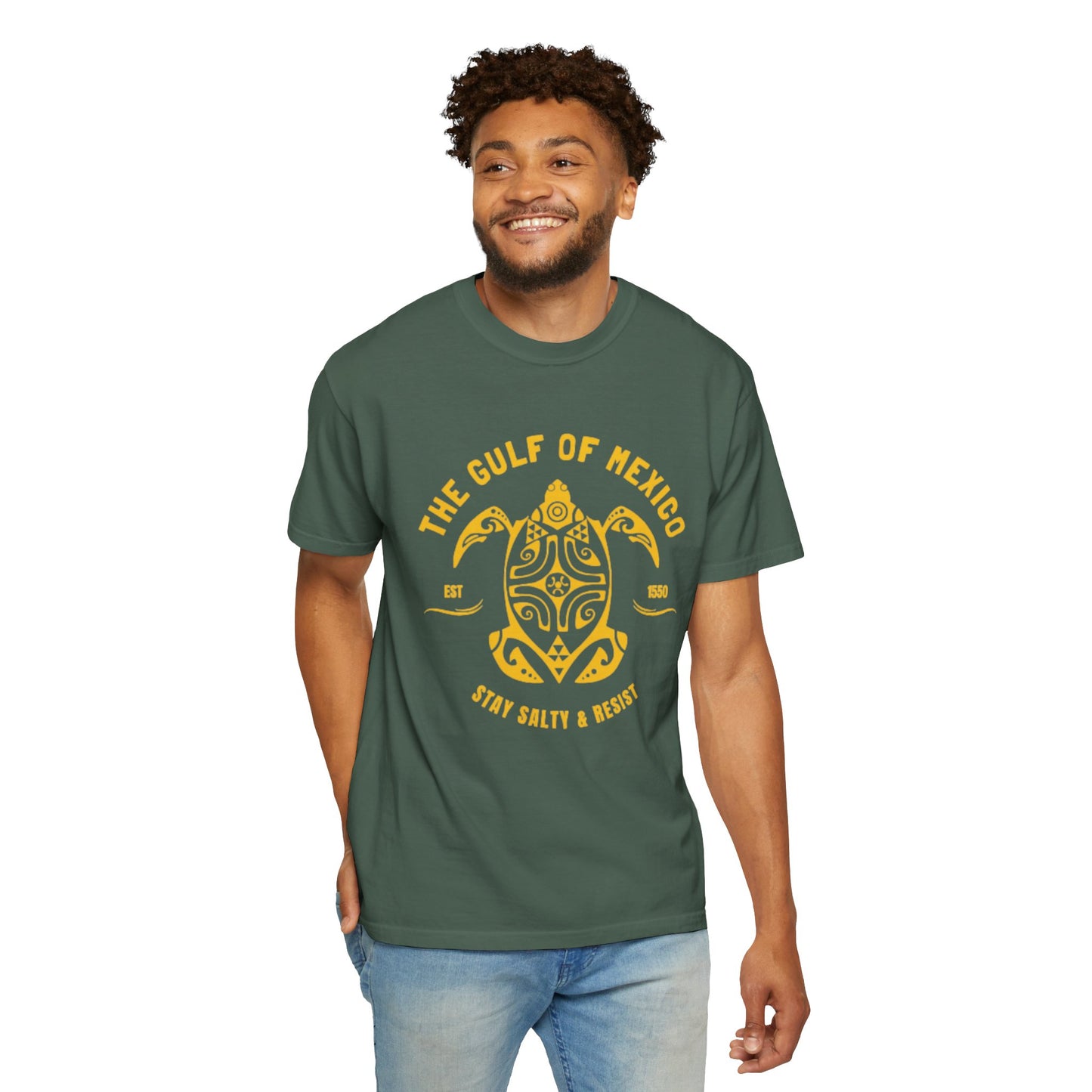 Gulf of Mexico Graphic T-Shirt (Gold Text)