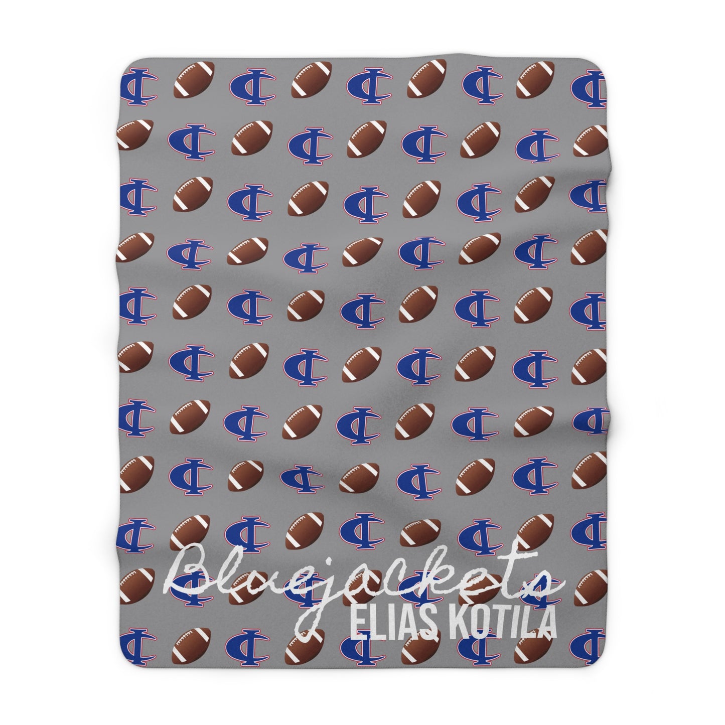CUSTOM: A. Kotila; C-I Football - Sherpa Fleece Blanket