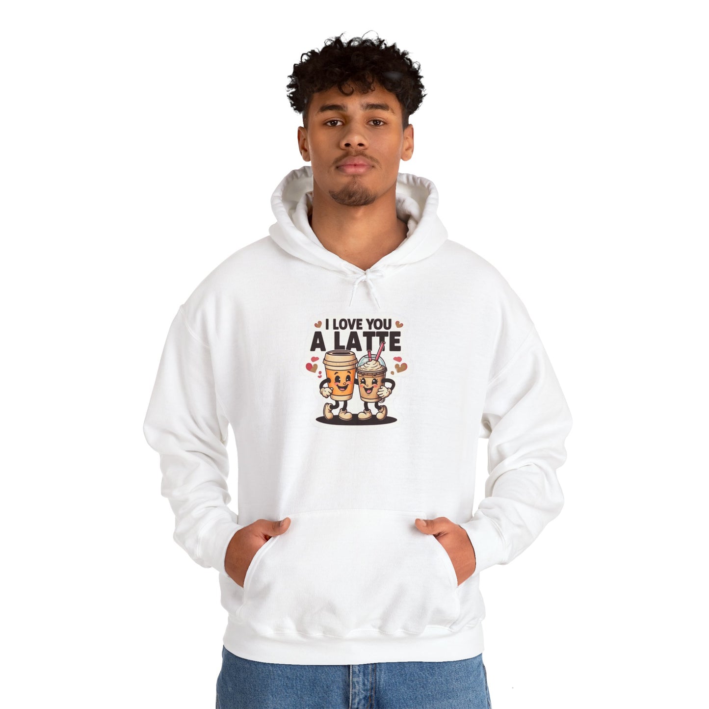 Love You A Latte - Unisex Heavy Blend™ Hooded Sweatshirt