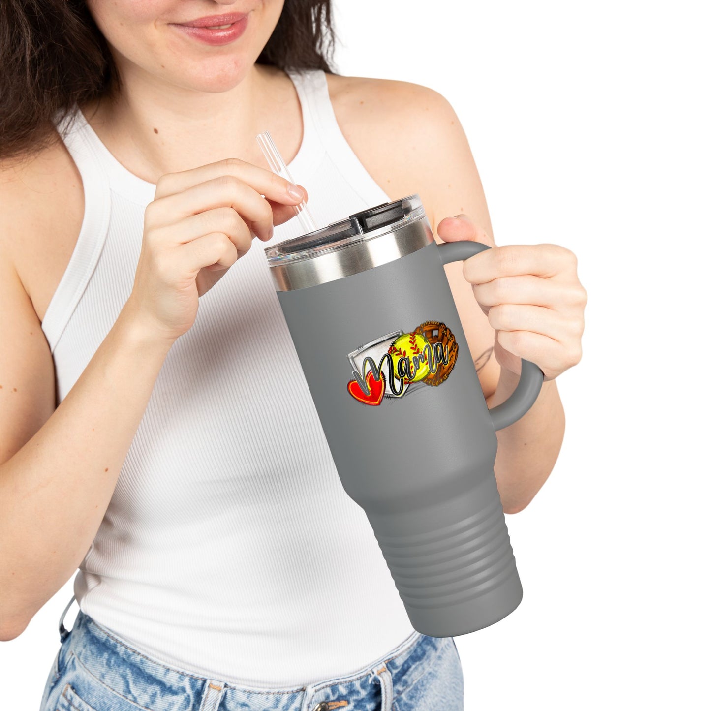 Softball Insulated Travel Mug - 40oz