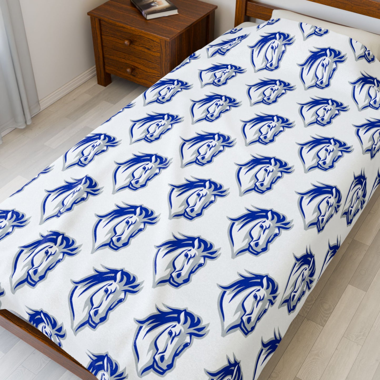Mora Mustangs ~ Velveteen Plush Blanket