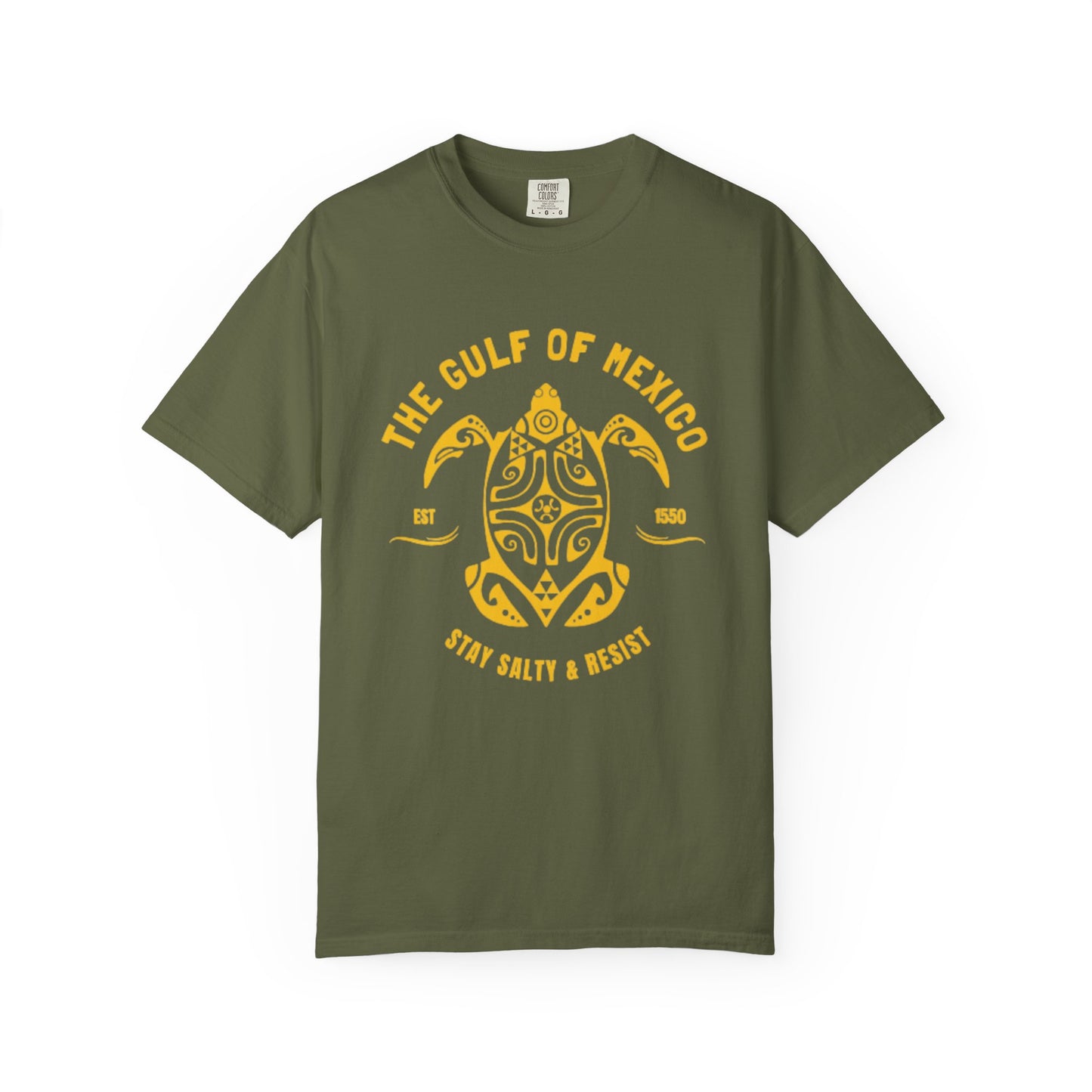 Gulf of Mexico Graphic T-Shirt (Gold Text)