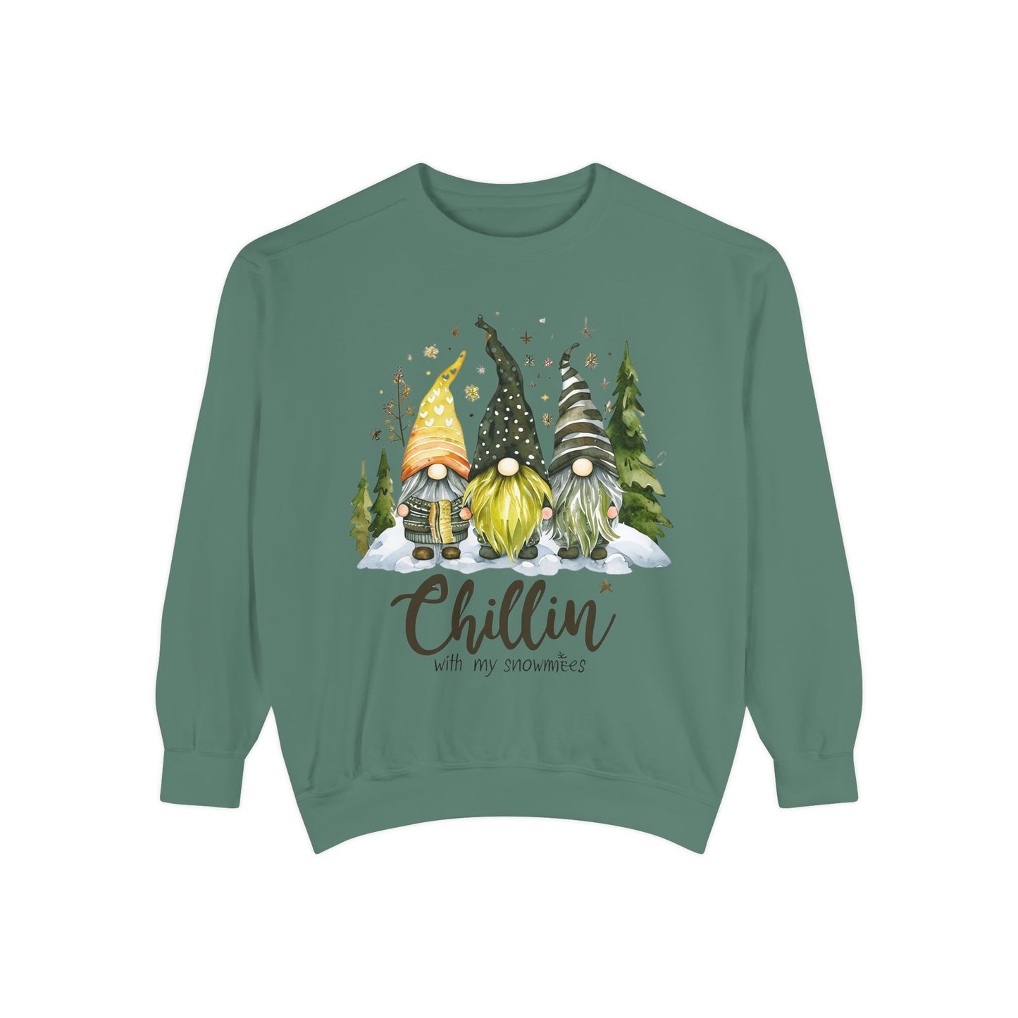 Chillin' Snowmies - Unisex Garment-Dyed Sweatshirt