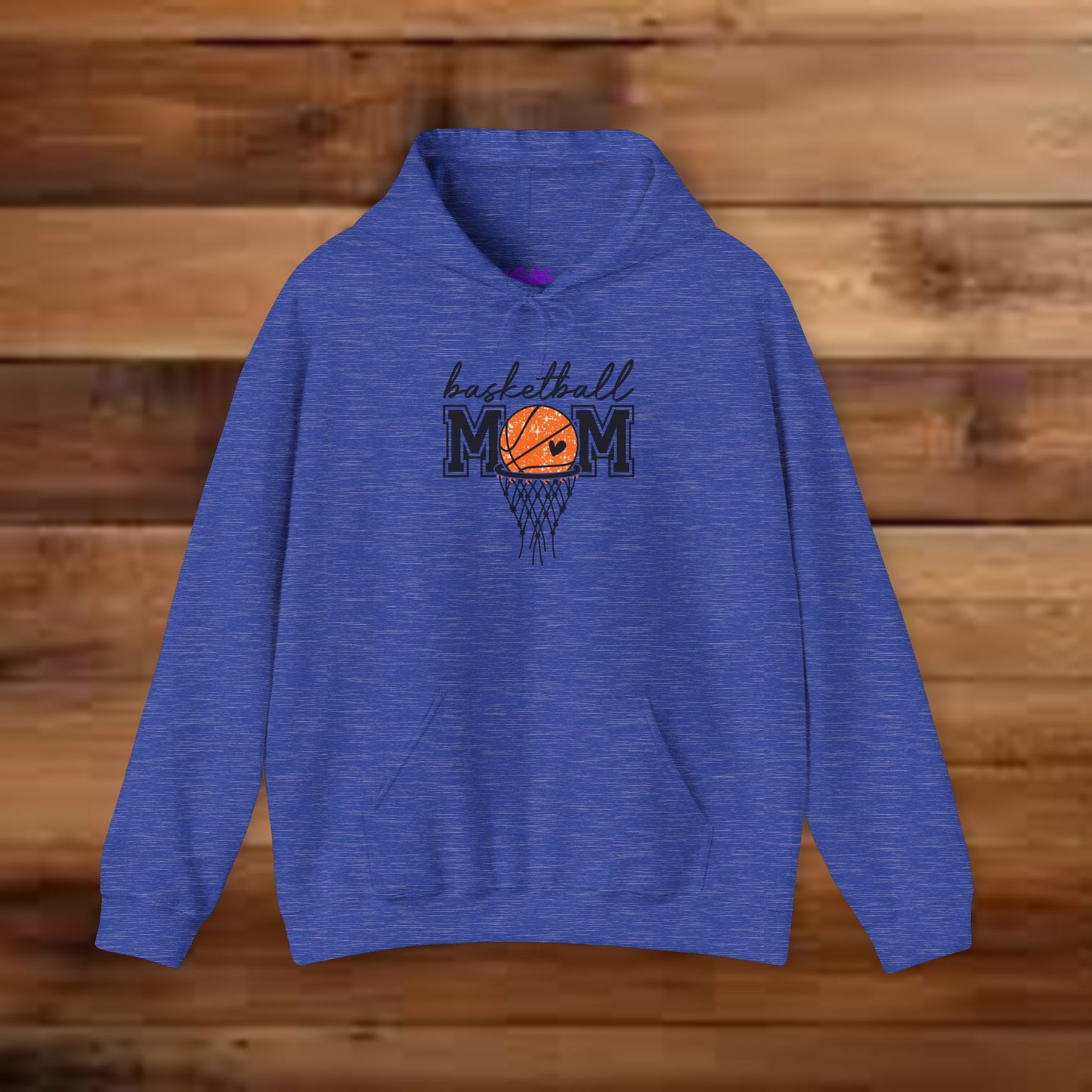 Basketball MOM with Net (Unisex Heavy Blend™ Hooded Sweatshirt)