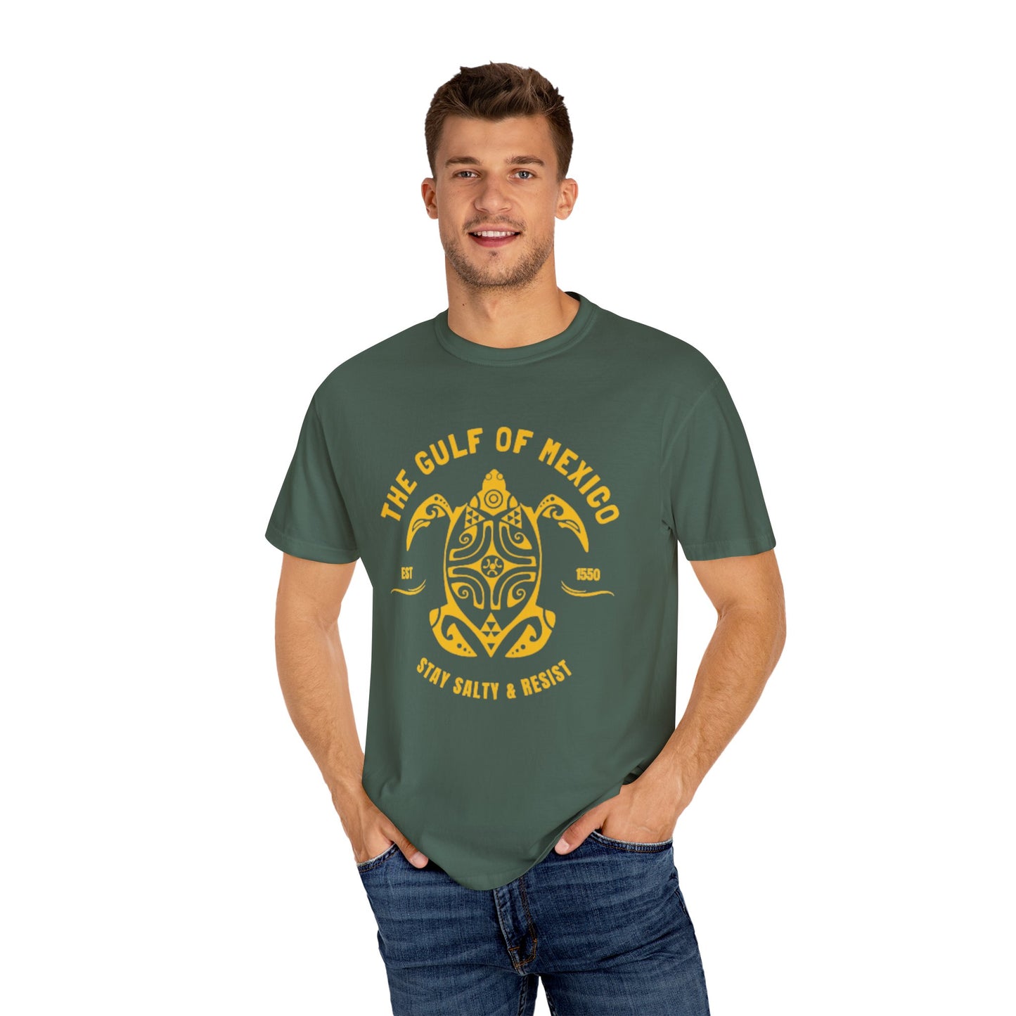 Gulf of Mexico Graphic T-Shirt (Gold Text)