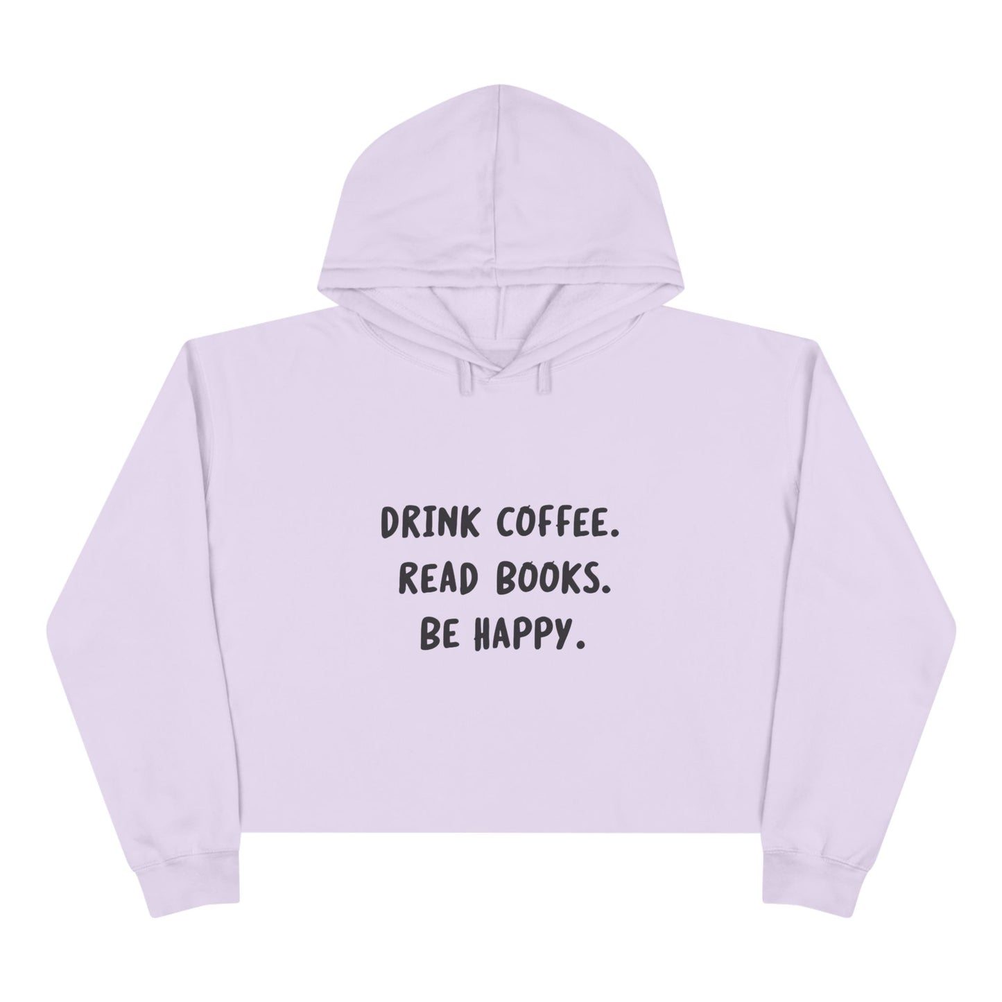Coffee & Books = Happiness Crop Hoodie