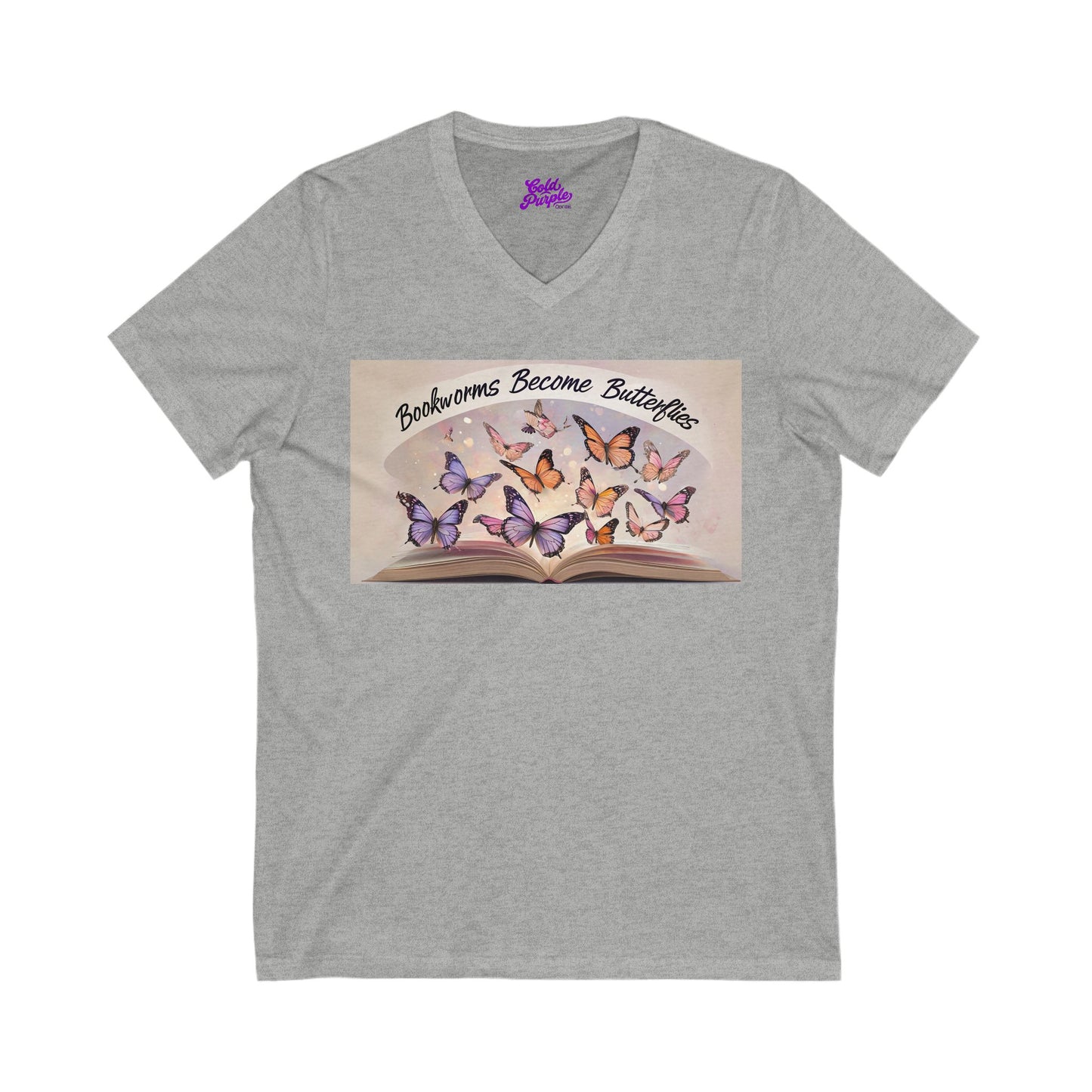 Butterflies Bookworms T-Shirt V-neck