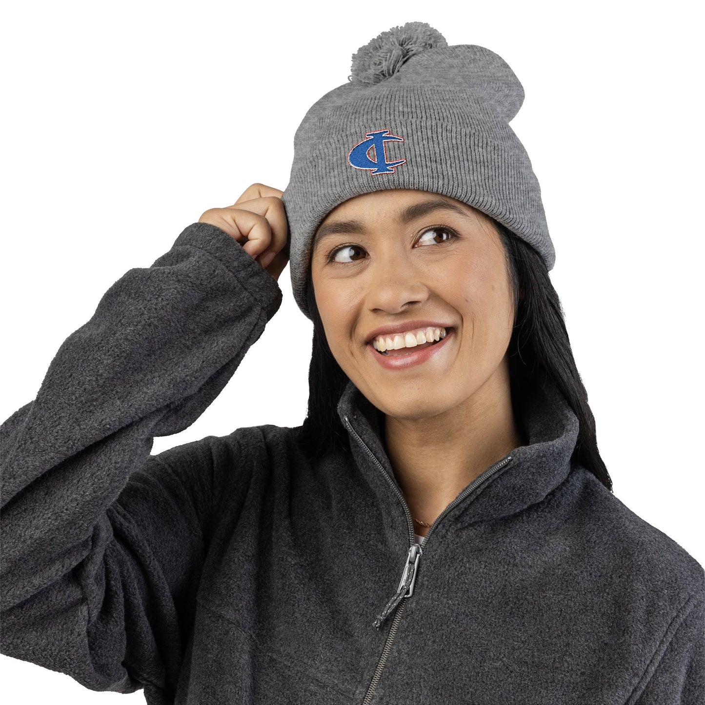 C-I Bluejackets - Embroidered Beanie w/Pom-Pom