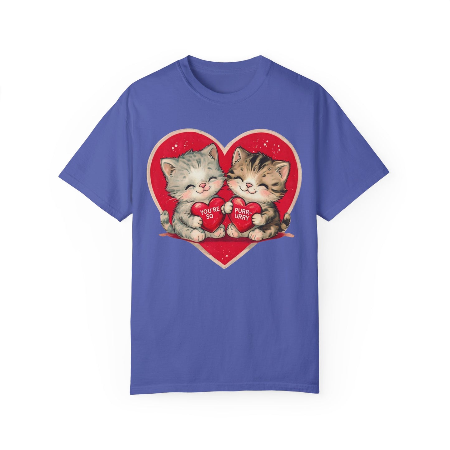 Kitten Valentine - Unisex Garment-Dyed T-shirt