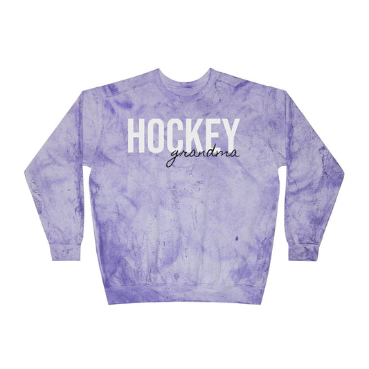 Hockey Grandma Tie Dye Sweatshirt