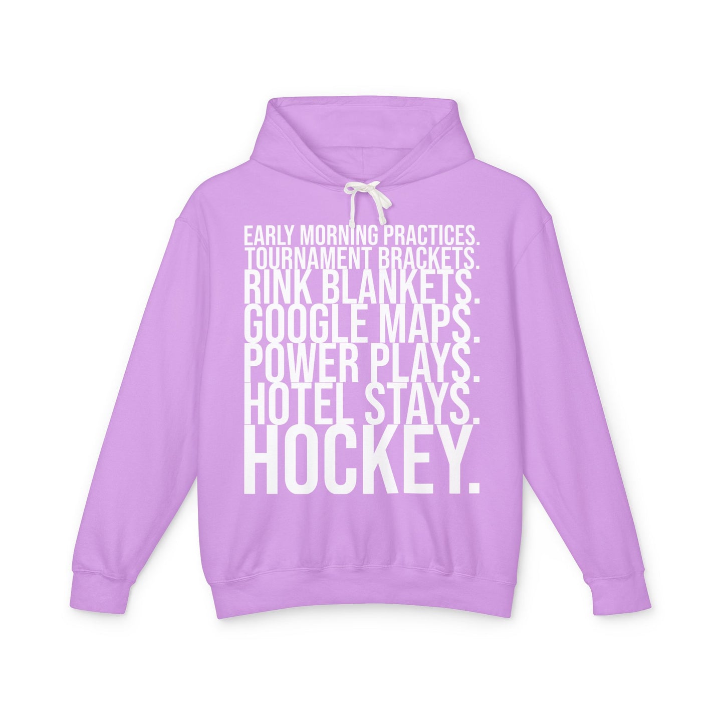 Hockey Lifestyle Hoodie Sweatshirt with White Text