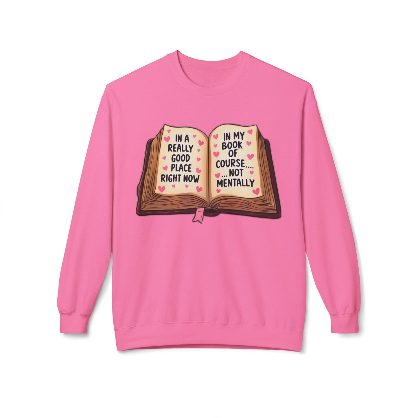 Book Humor Sweatshirt - Unisex Softstyle Fleece Crewneck