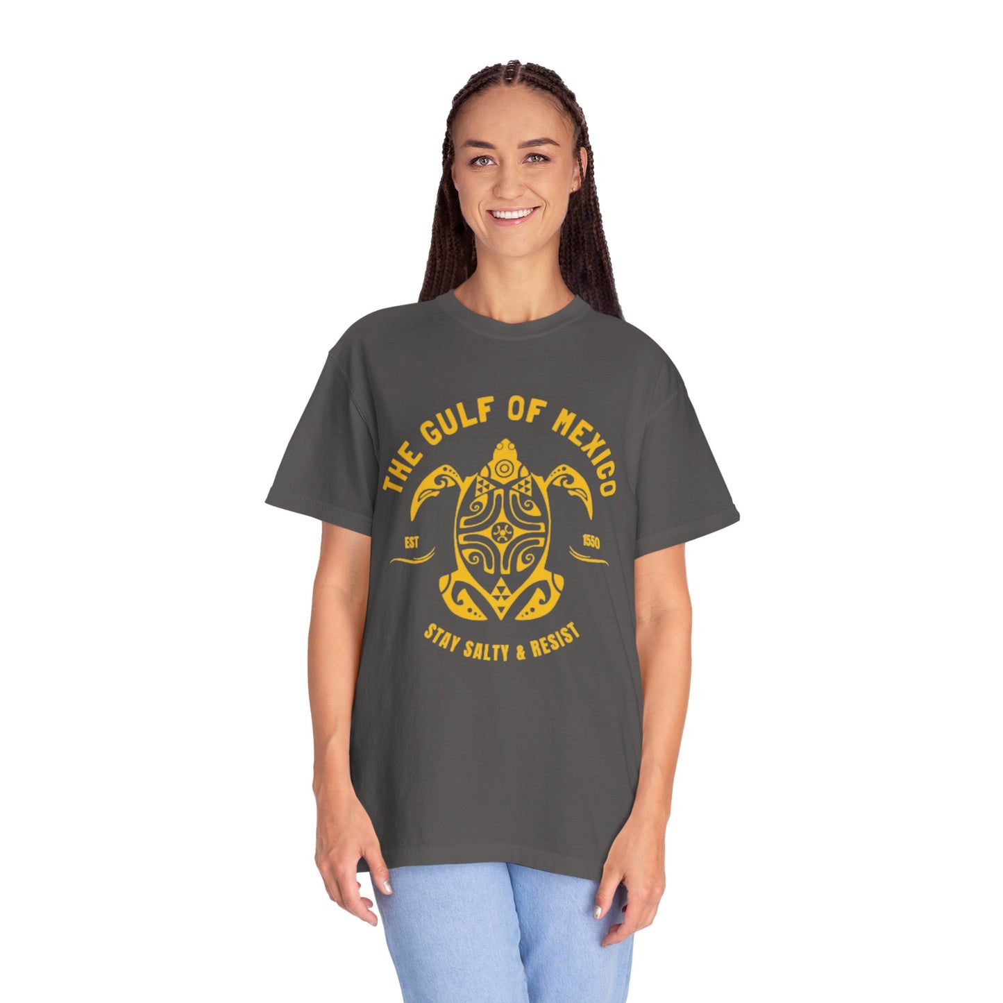 Gulf of Mexico Graphic T-Shirt (Gold Text)
