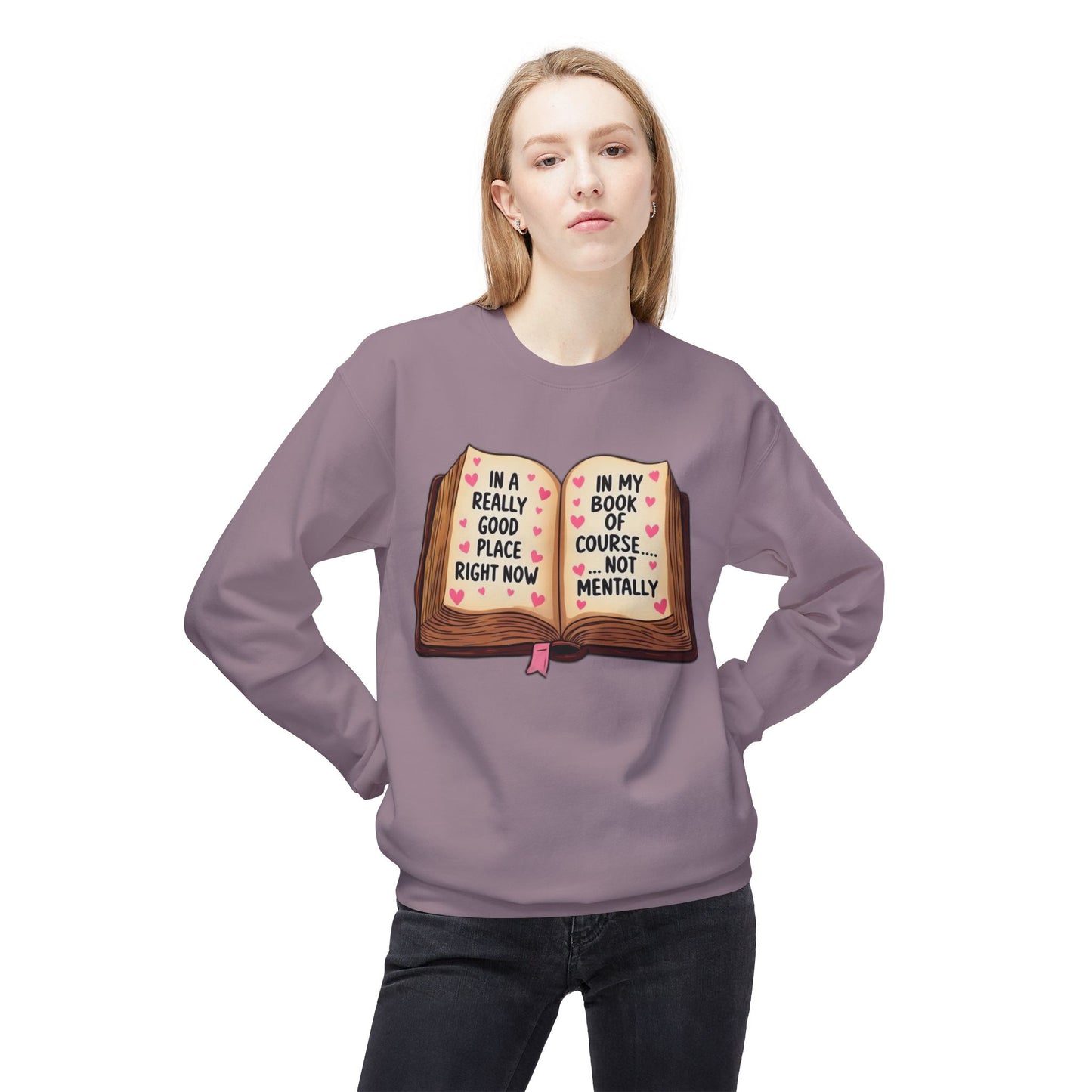 Book Humor Sweatshirt - Unisex Softstyle Fleece Crewneck