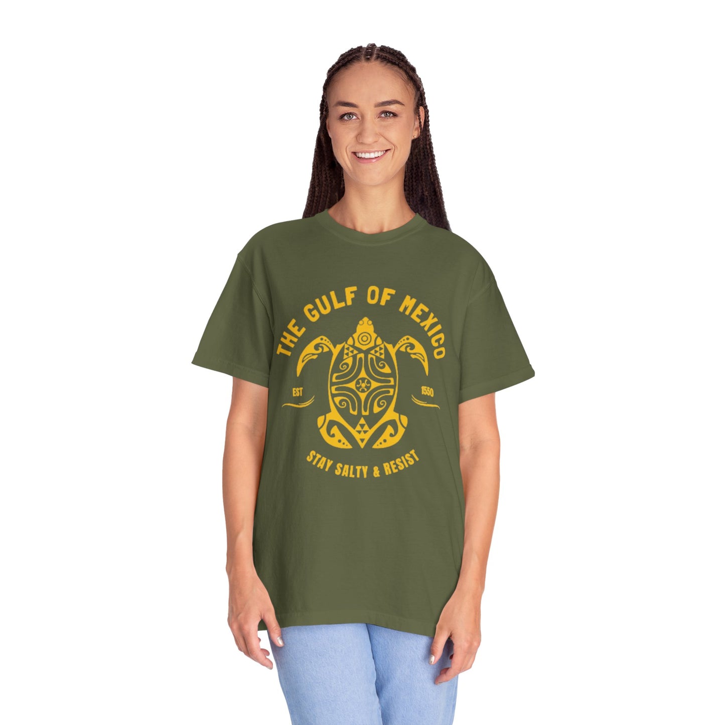Gulf of Mexico Graphic T-Shirt (Gold Text)