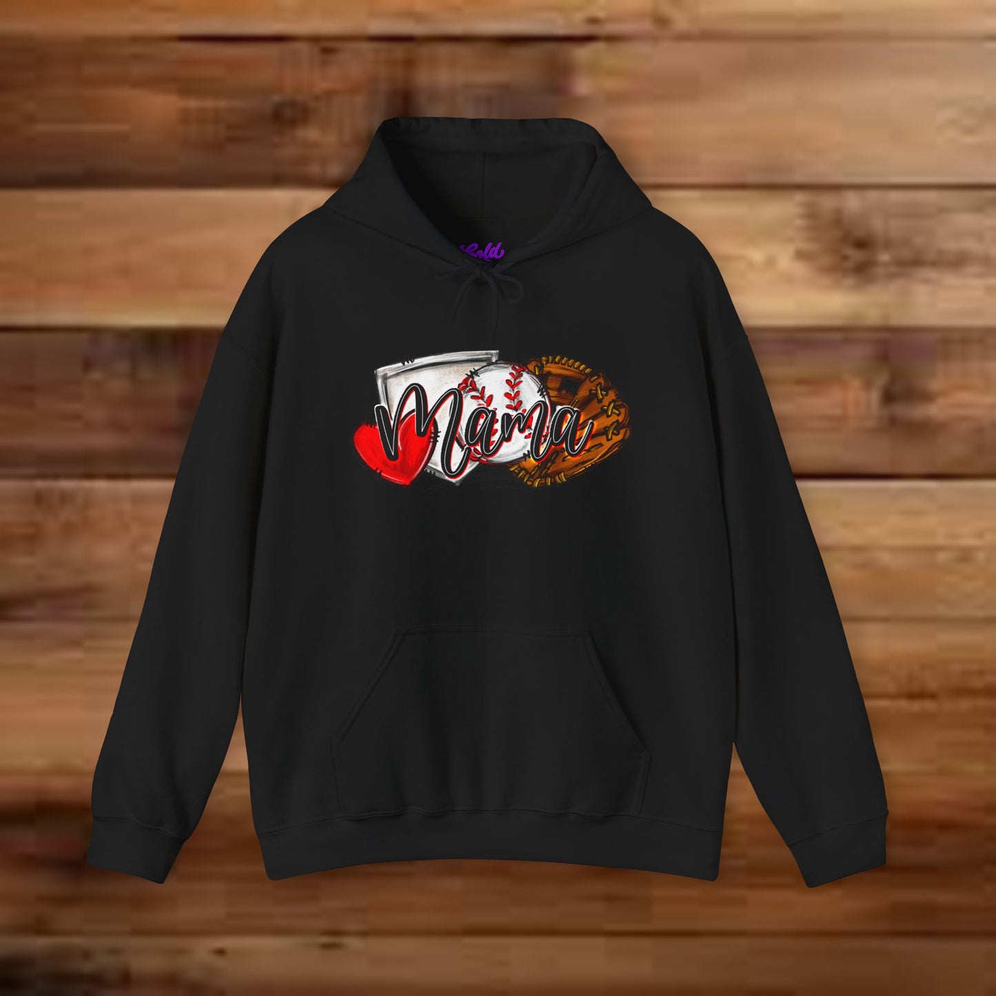 Baseball MAMA (Sketched artwork - Unisex Heavy Blend™ Hooded Sweatshirt)