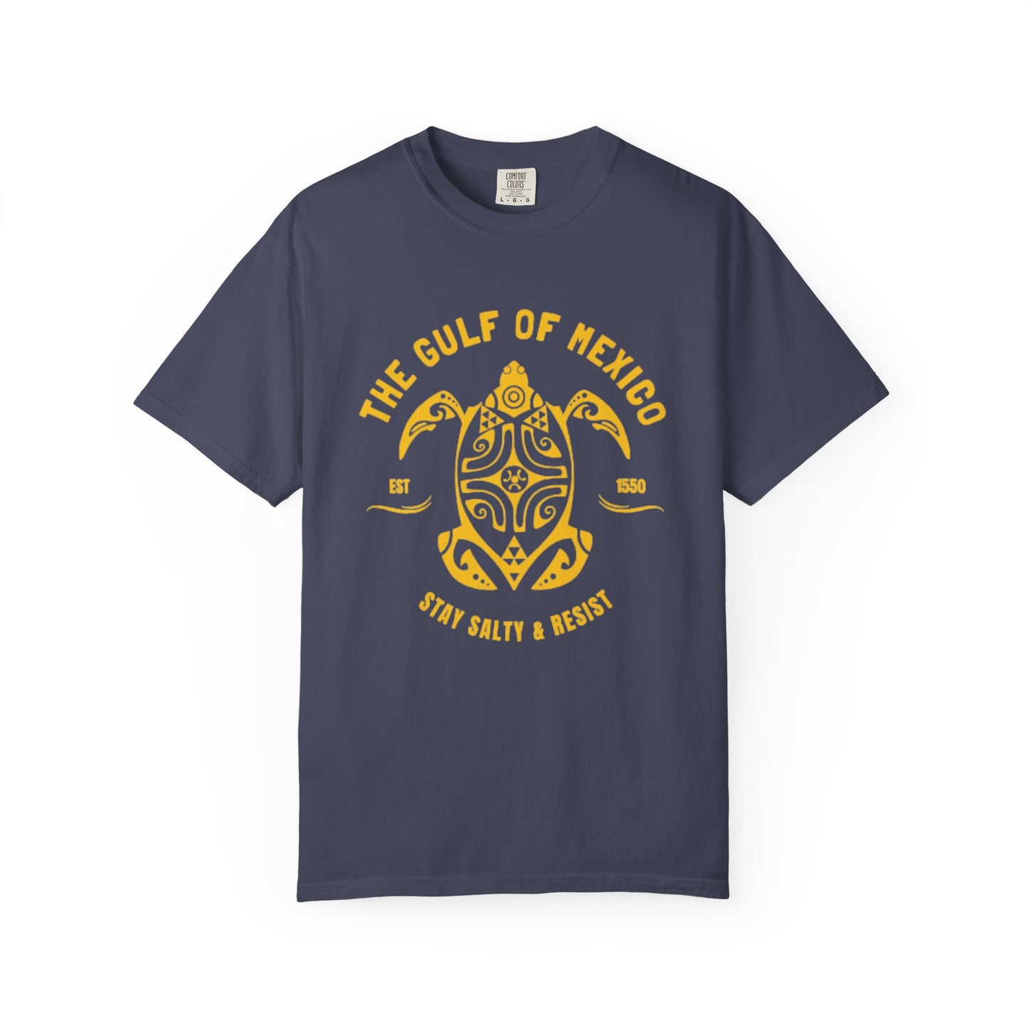 Gulf of Mexico Graphic T-Shirt (Gold Text)