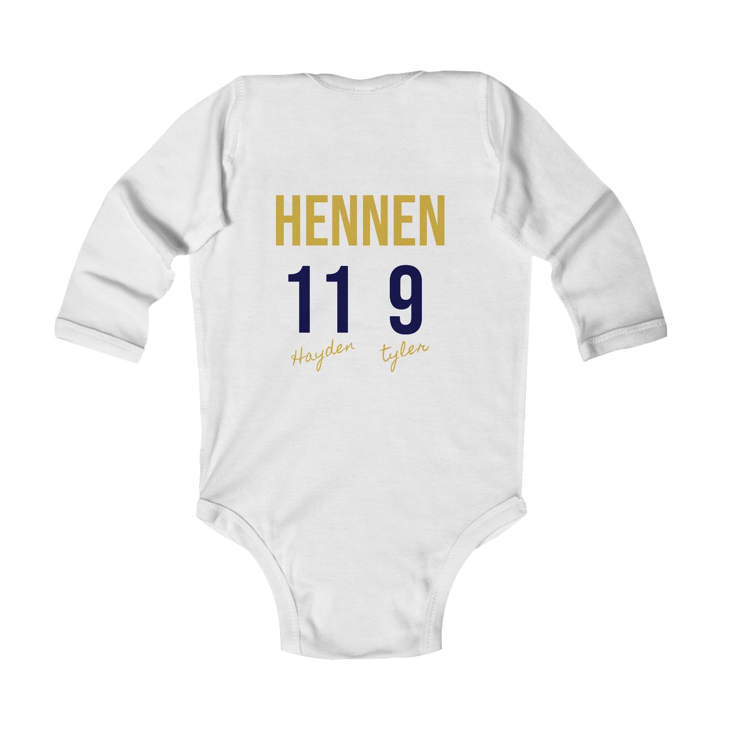 Hennen Brothers Hockey - Infant Long Sleeve Onesie