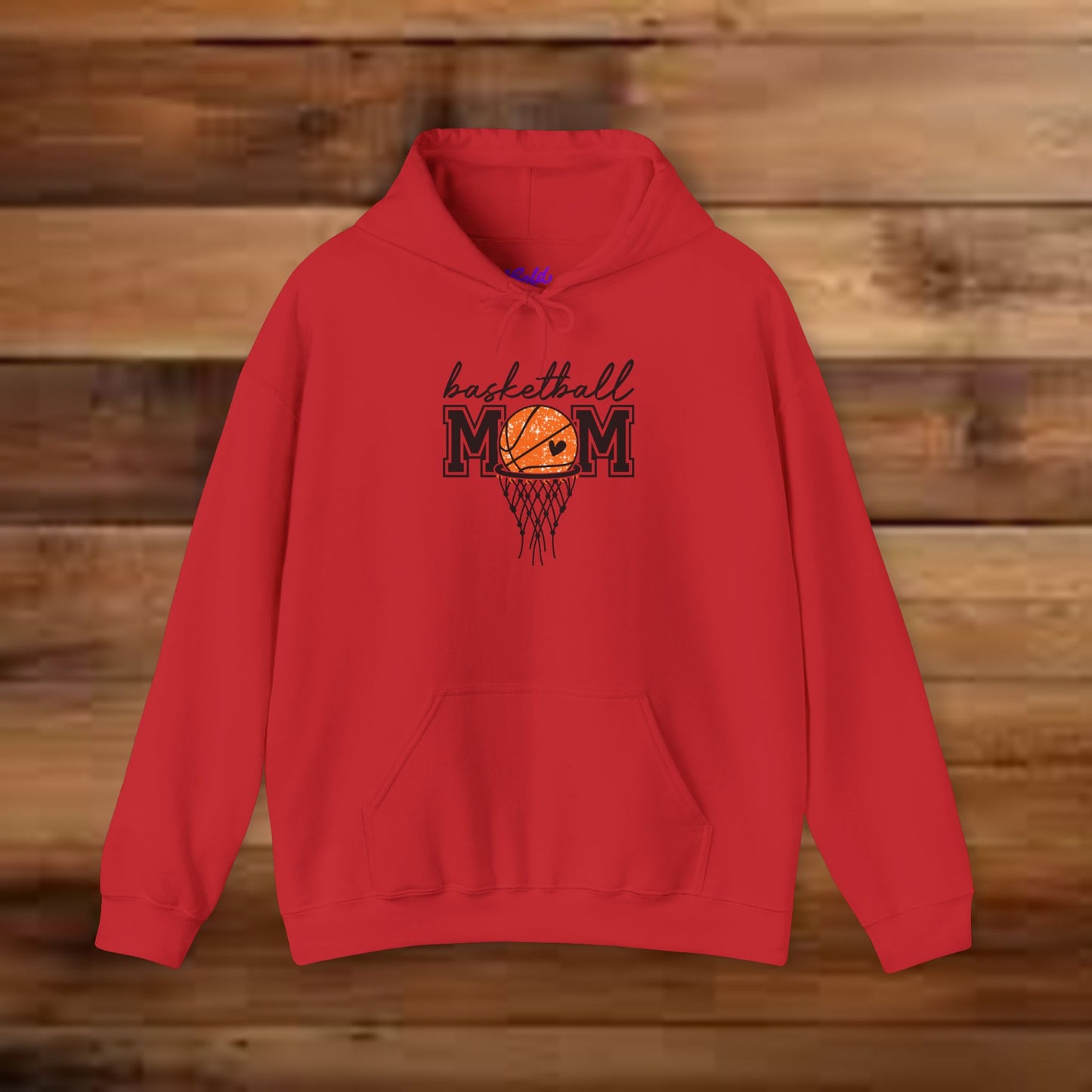 Basketball MOM with Net (Unisex Heavy Blend™ Hooded Sweatshirt)