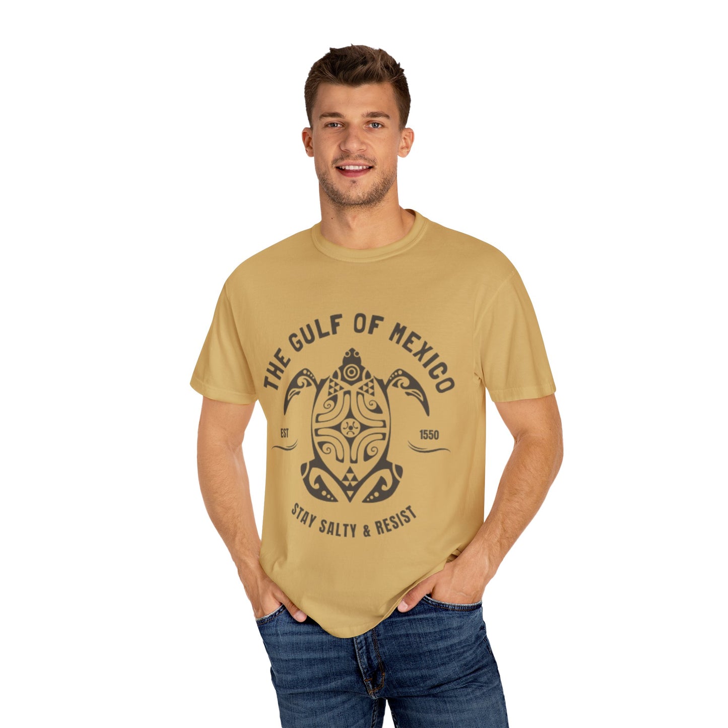 Gulf of Mexico Graphic T-Shirt (Brown Text)