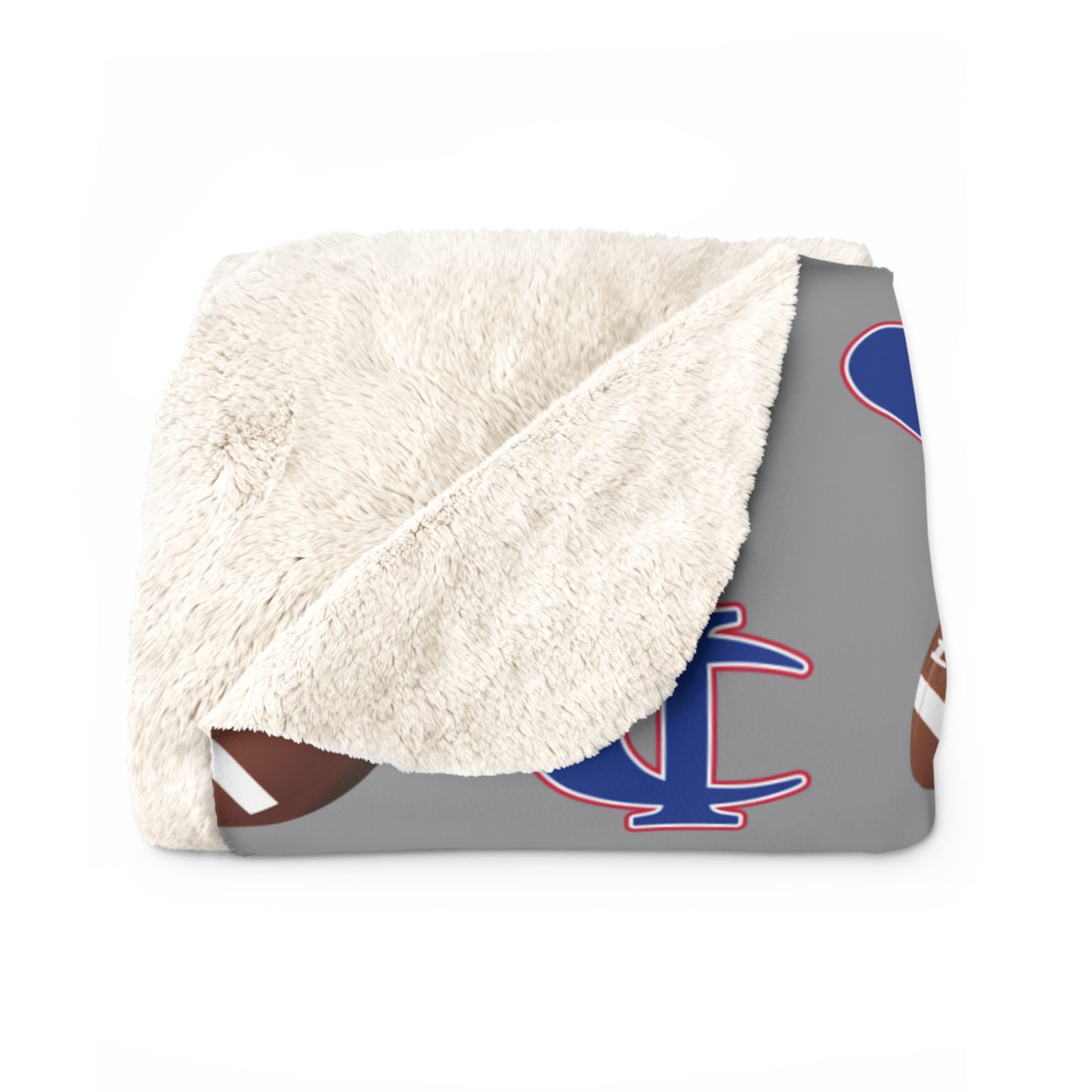 CUSTOM: A. Kotila; C-I Football - Sherpa Fleece Blanket