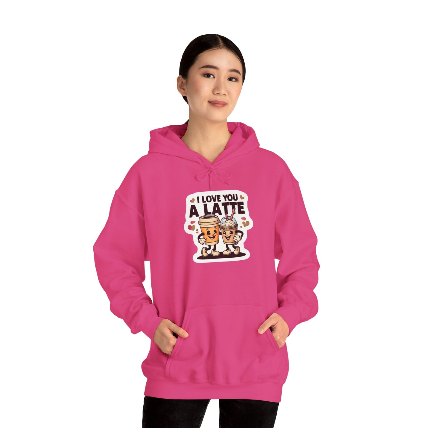 Love You A Latte - Unisex Heavy Blend™ Hooded Sweatshirt