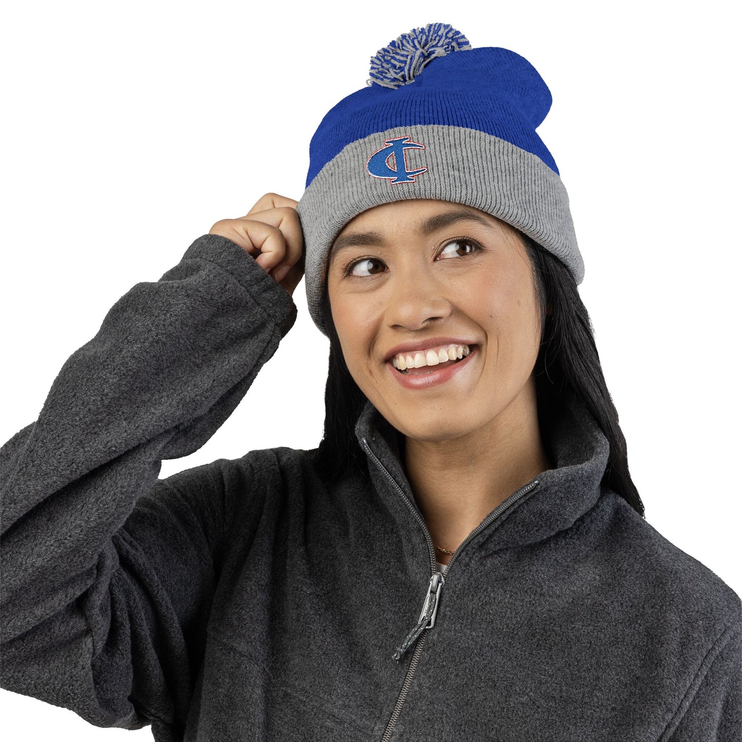 C-I Bluejackets - Embroidered Beanie w/Pom-Pom