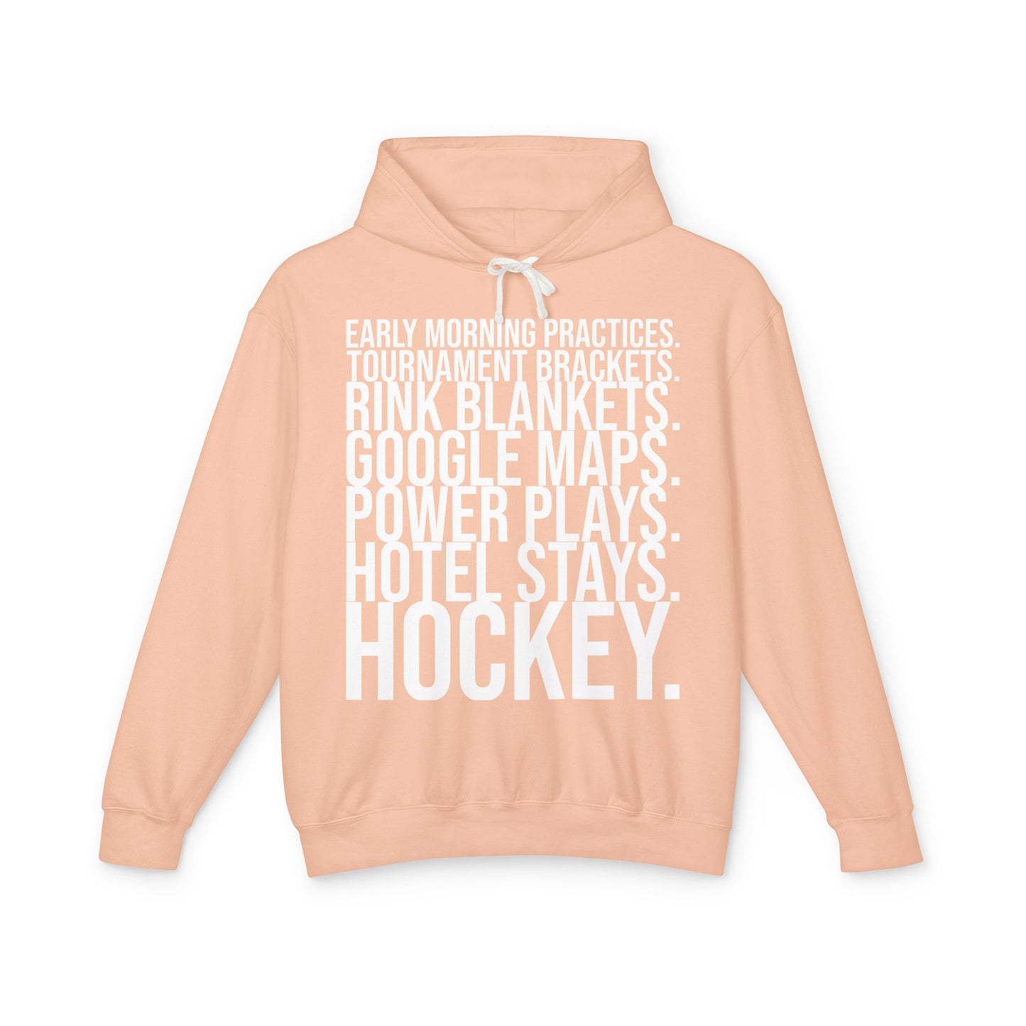 Hockey Lifestyle Hoodie Sweatshirt with White Text