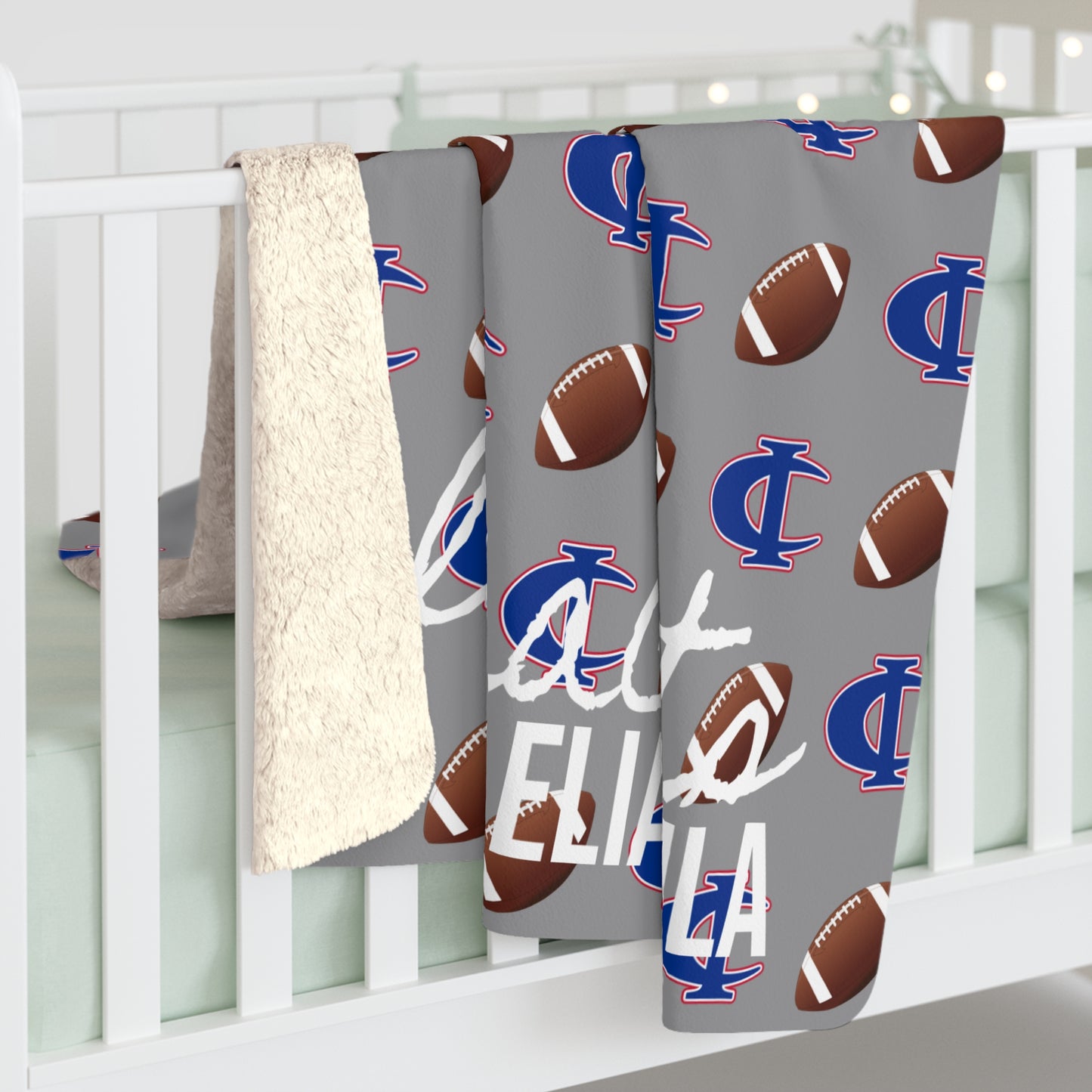 CUSTOM: A. Kotila; C-I Football - Sherpa Fleece Blanket