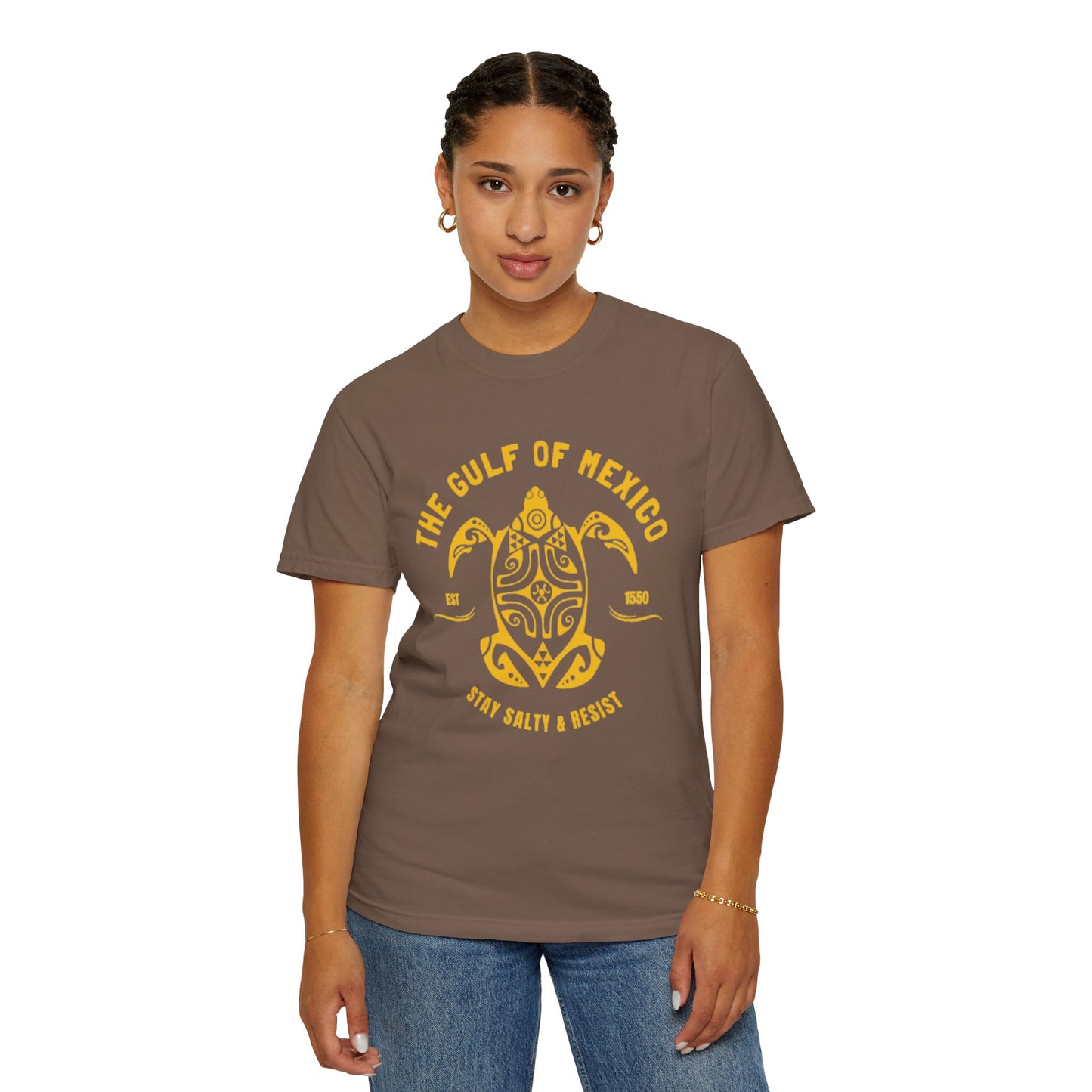 Gulf of Mexico Graphic T-Shirt (Gold Text)