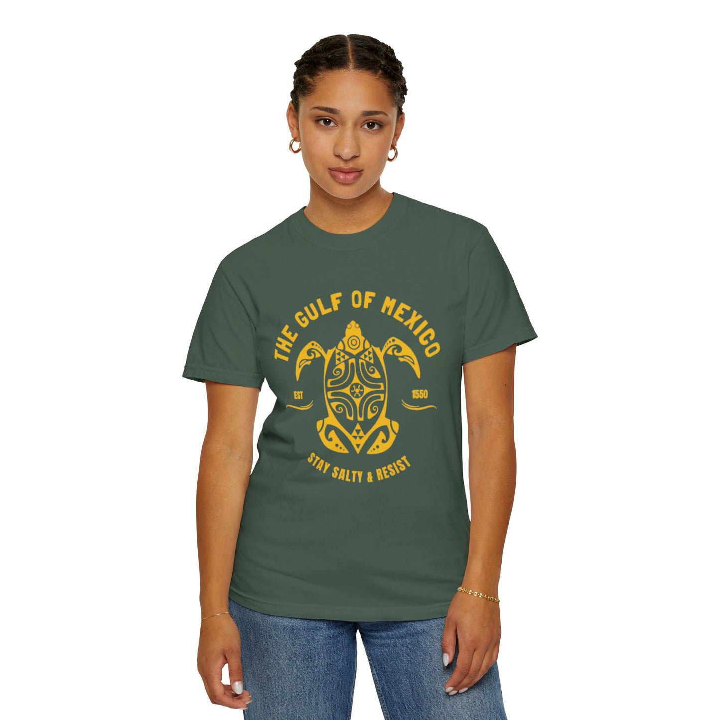Gulf of Mexico Graphic T-Shirt (Gold Text)