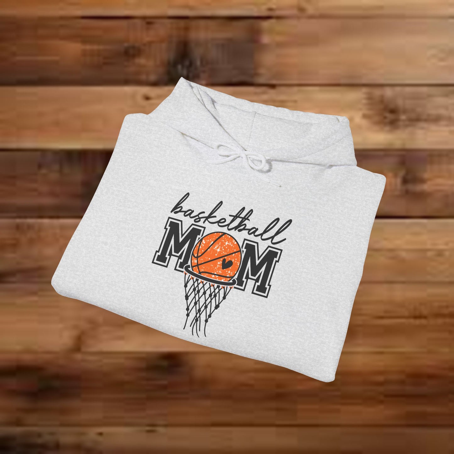 Basketball MOM with Net (Unisex Heavy Blend™ Hooded Sweatshirt)