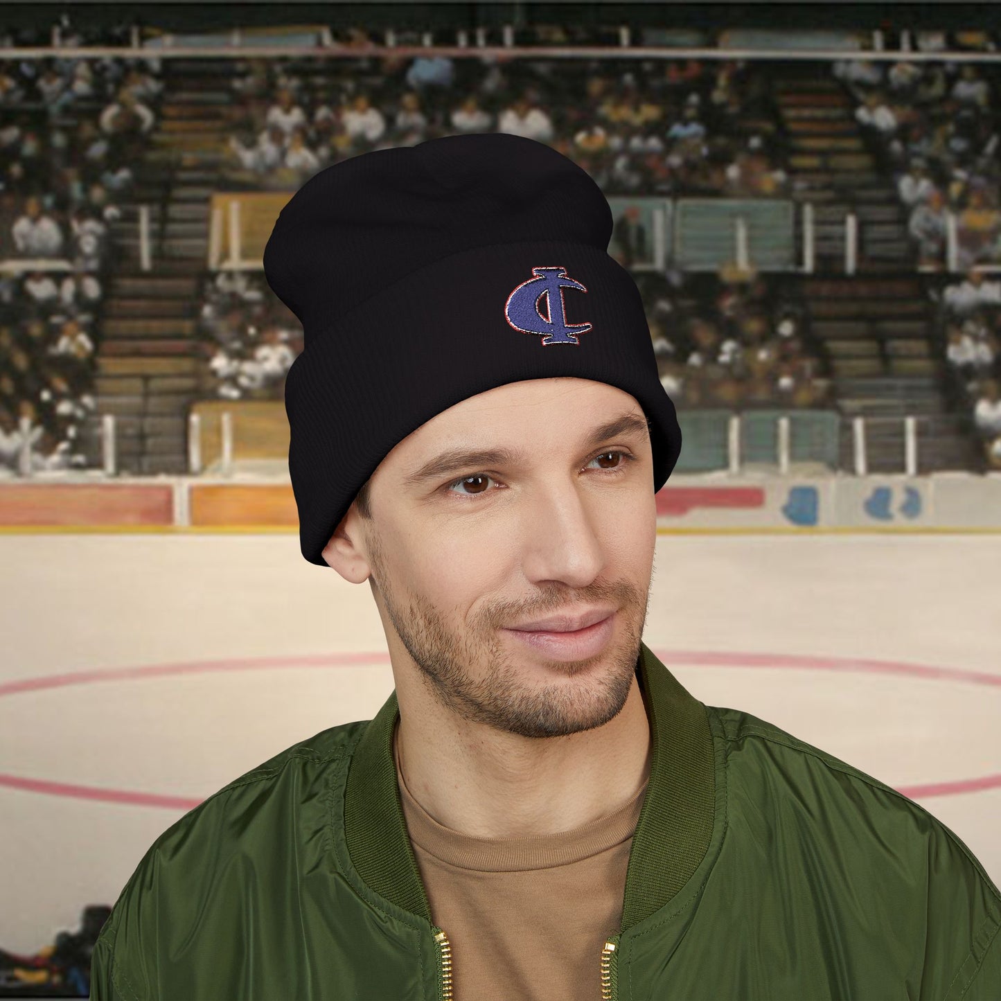 C-I Embroidered Classic Cuffed Beanie