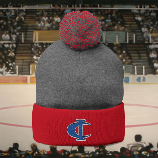 C-I Bluejackets - Embroidered Beanie w/Pom-Pom